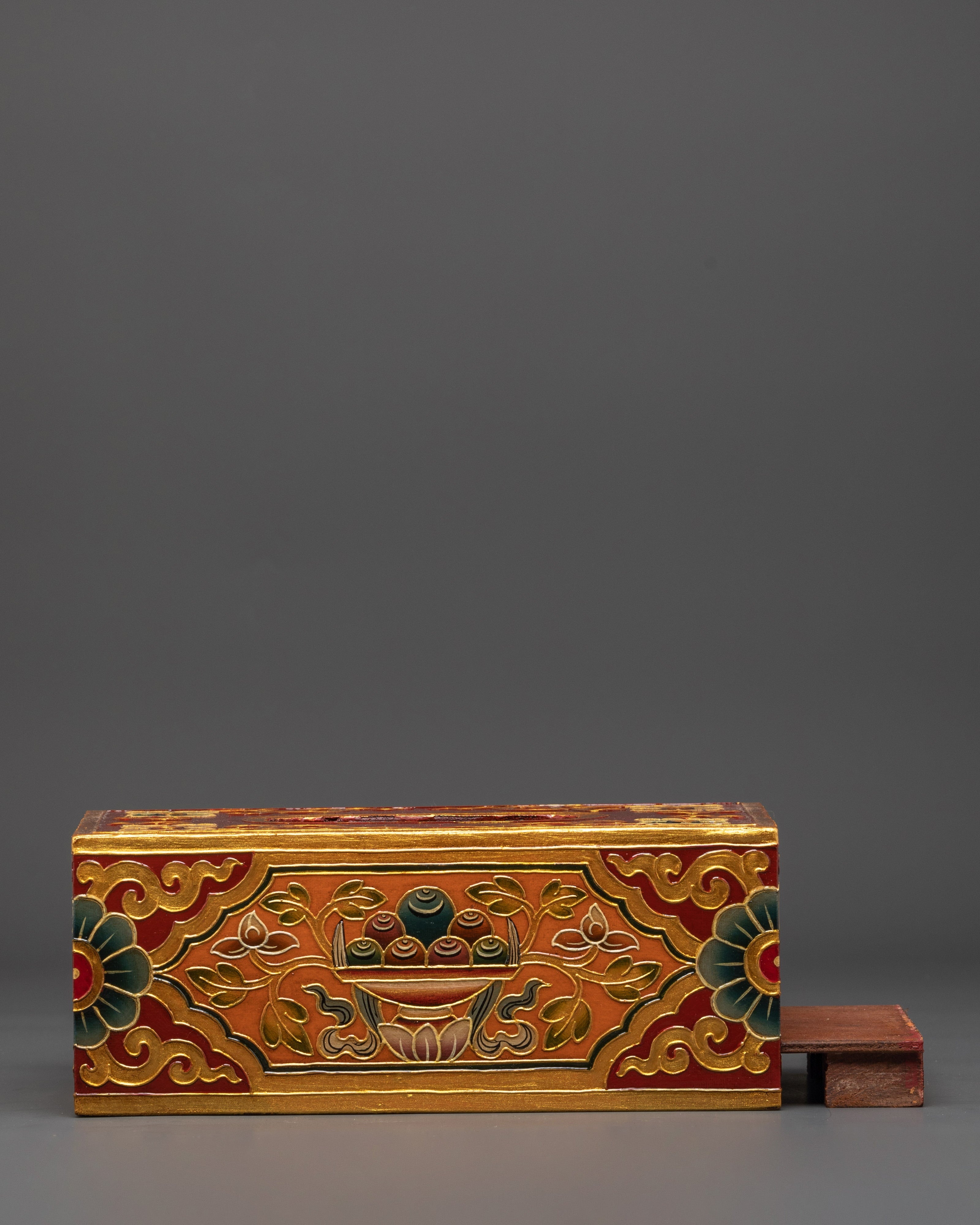 Tibetan Home Decor Tissue Box | Artisan Hand-Painted Piece