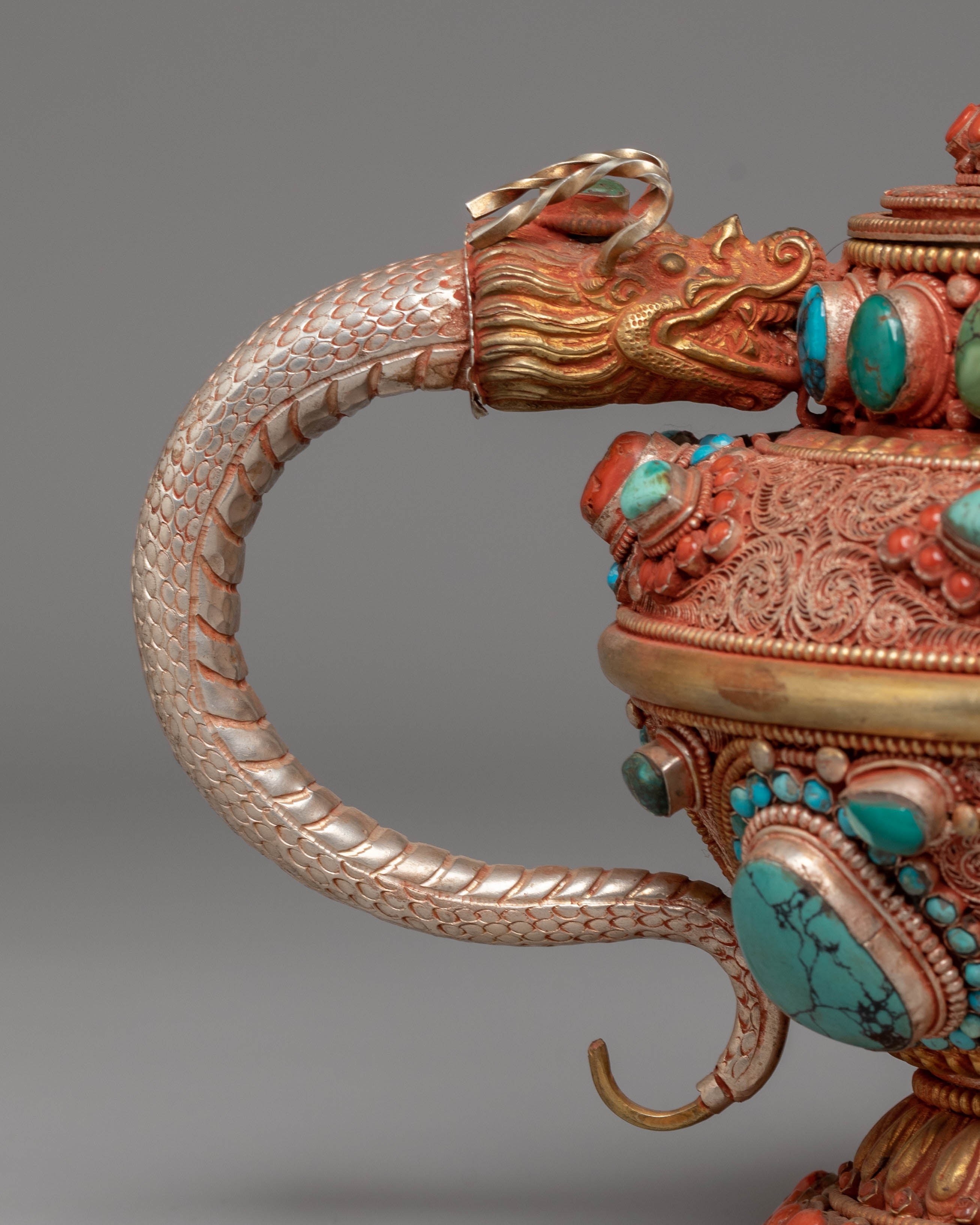 Traditional Tibetan Tea Pot for Decor | Symbol of Culture and Serenity