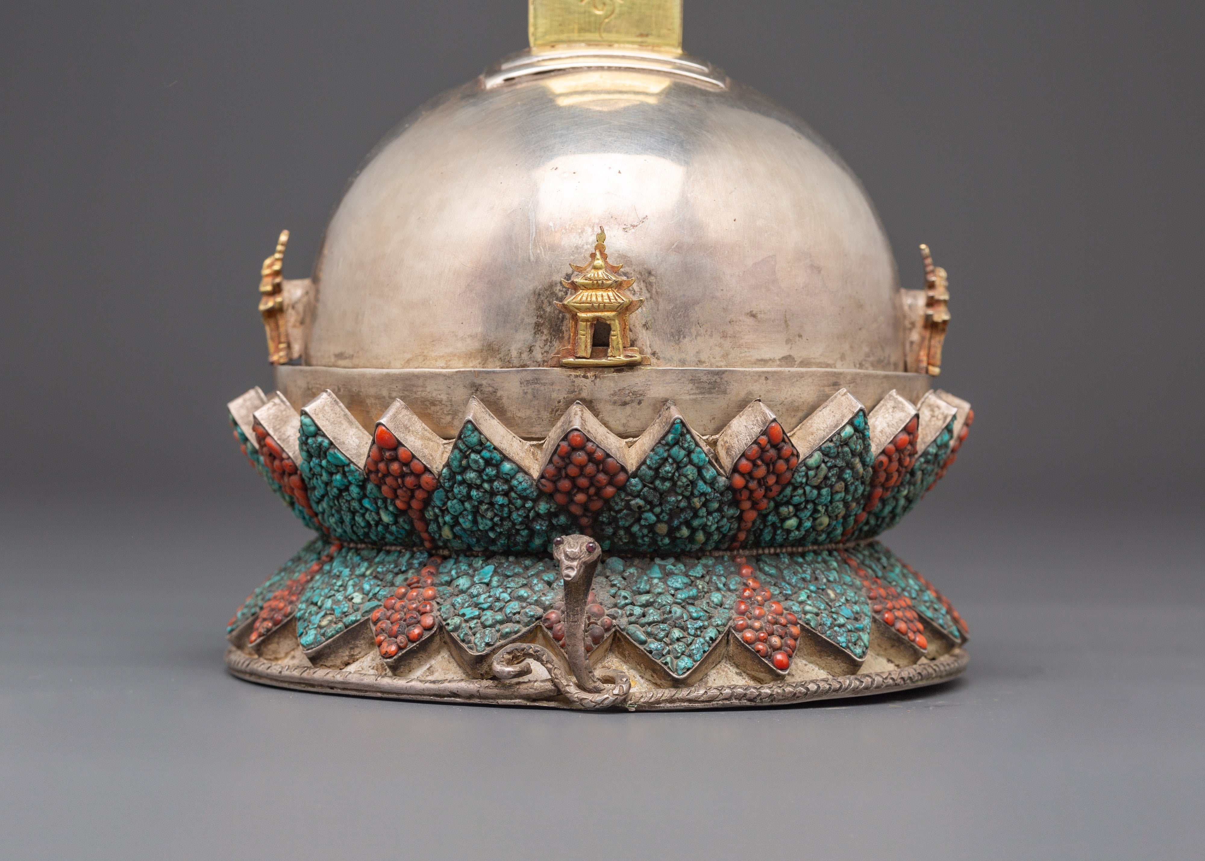 24k Gold Plated Tibetan Stupa | Symbol of Enlightenment