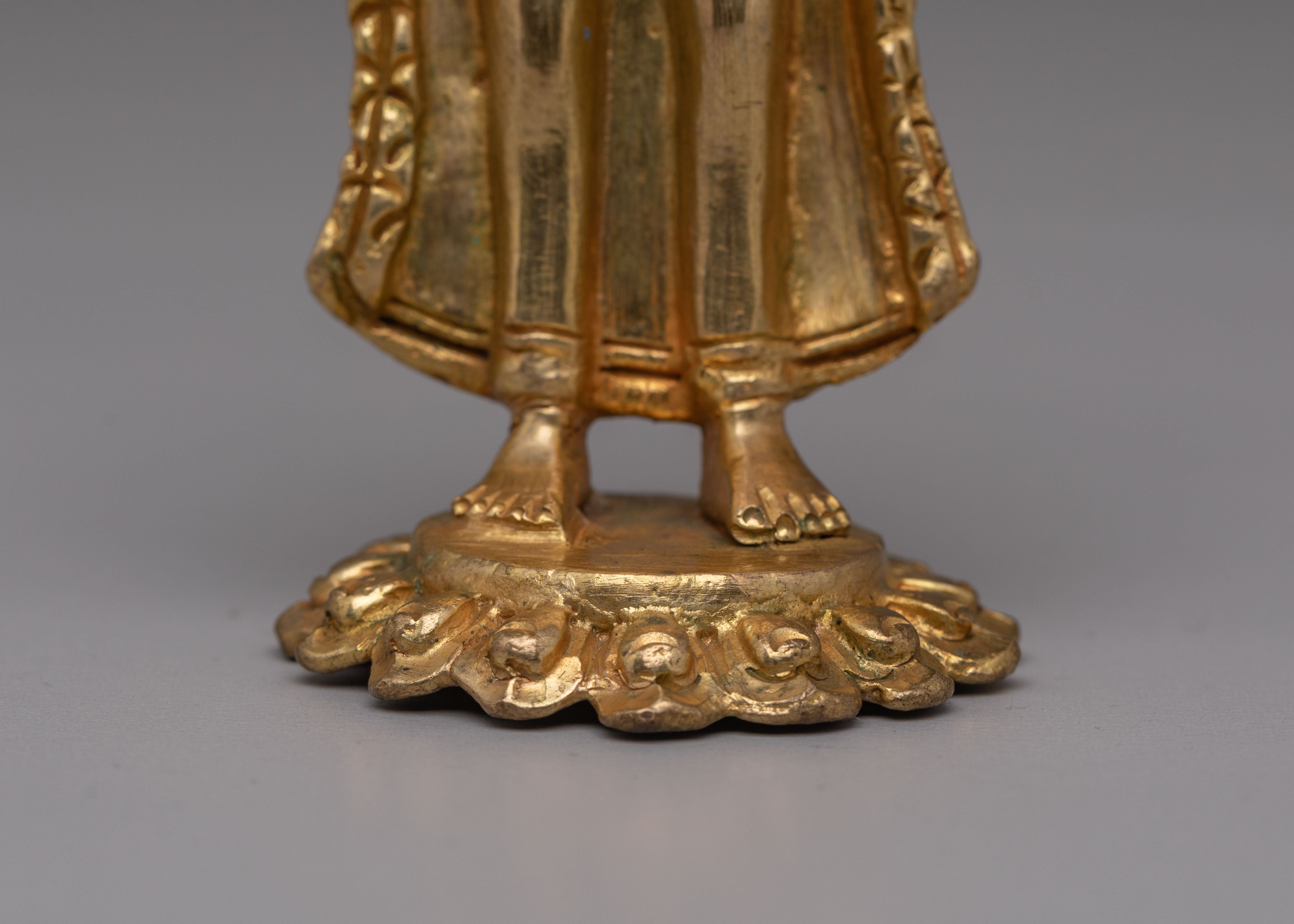 Handmade Dipankara Buddha Golden Statue