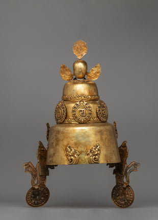 20-Year-Old Buddhist Crown | Buddhist Crown for Rituals &amp; Ceremonies