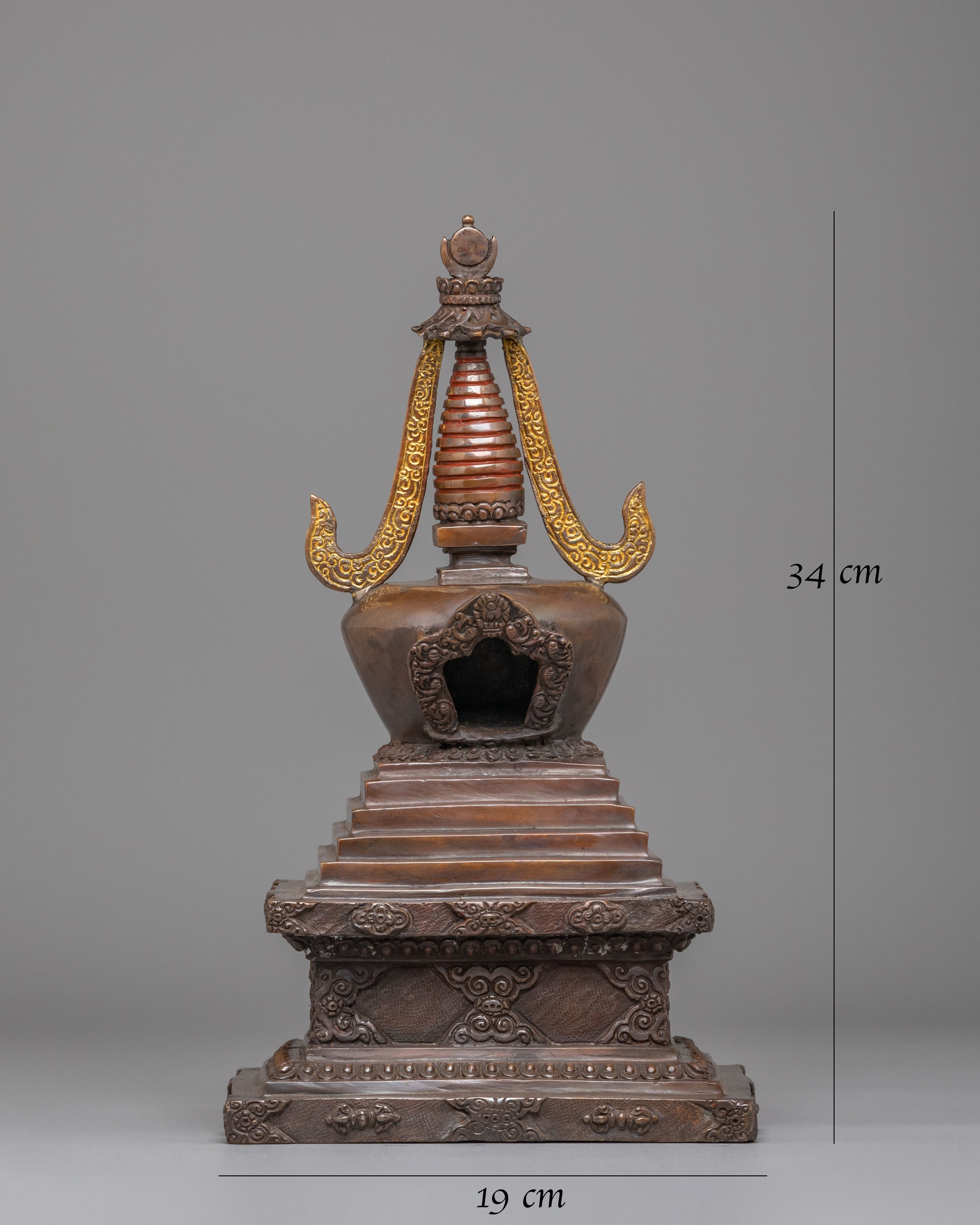 Traditional Buddhist Enlightenment Chorten | Symbolic Stupa
