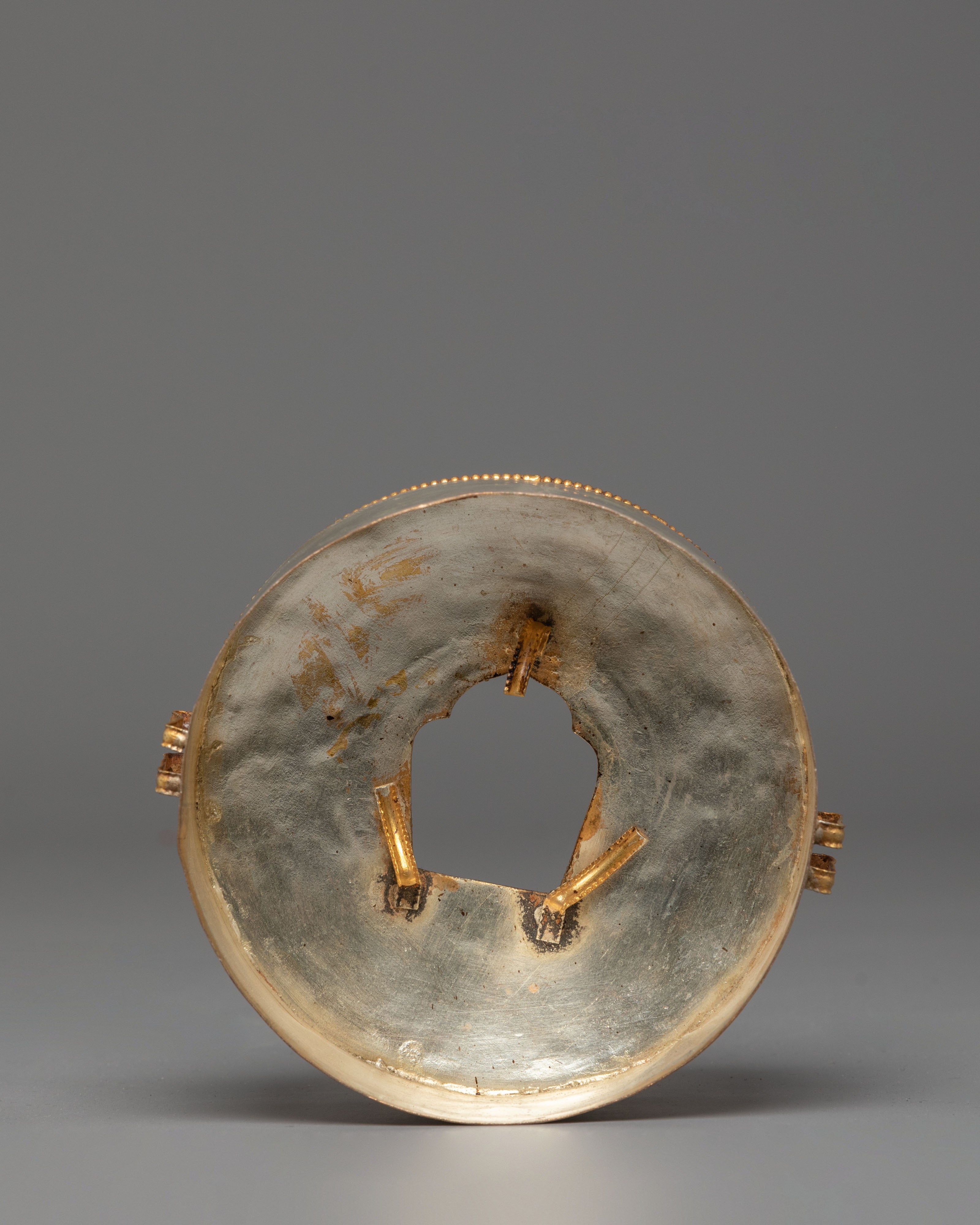 Handmade Gold Plated Ghau Box | Tibetan Sacred Box for Ritual Use