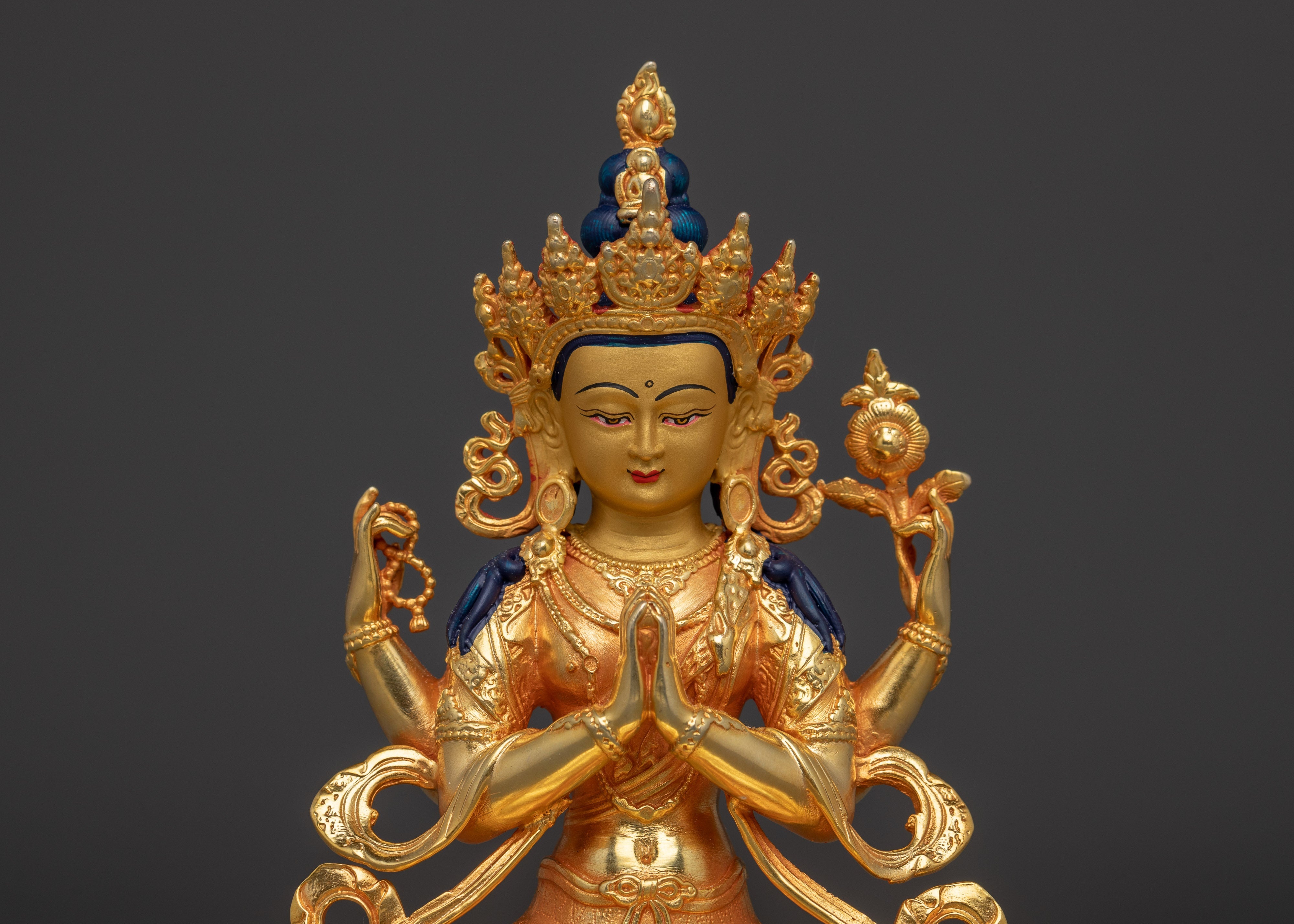 Handcrafted Statue of Chenrezig | Tibetan Bodhisattva of Compassion
