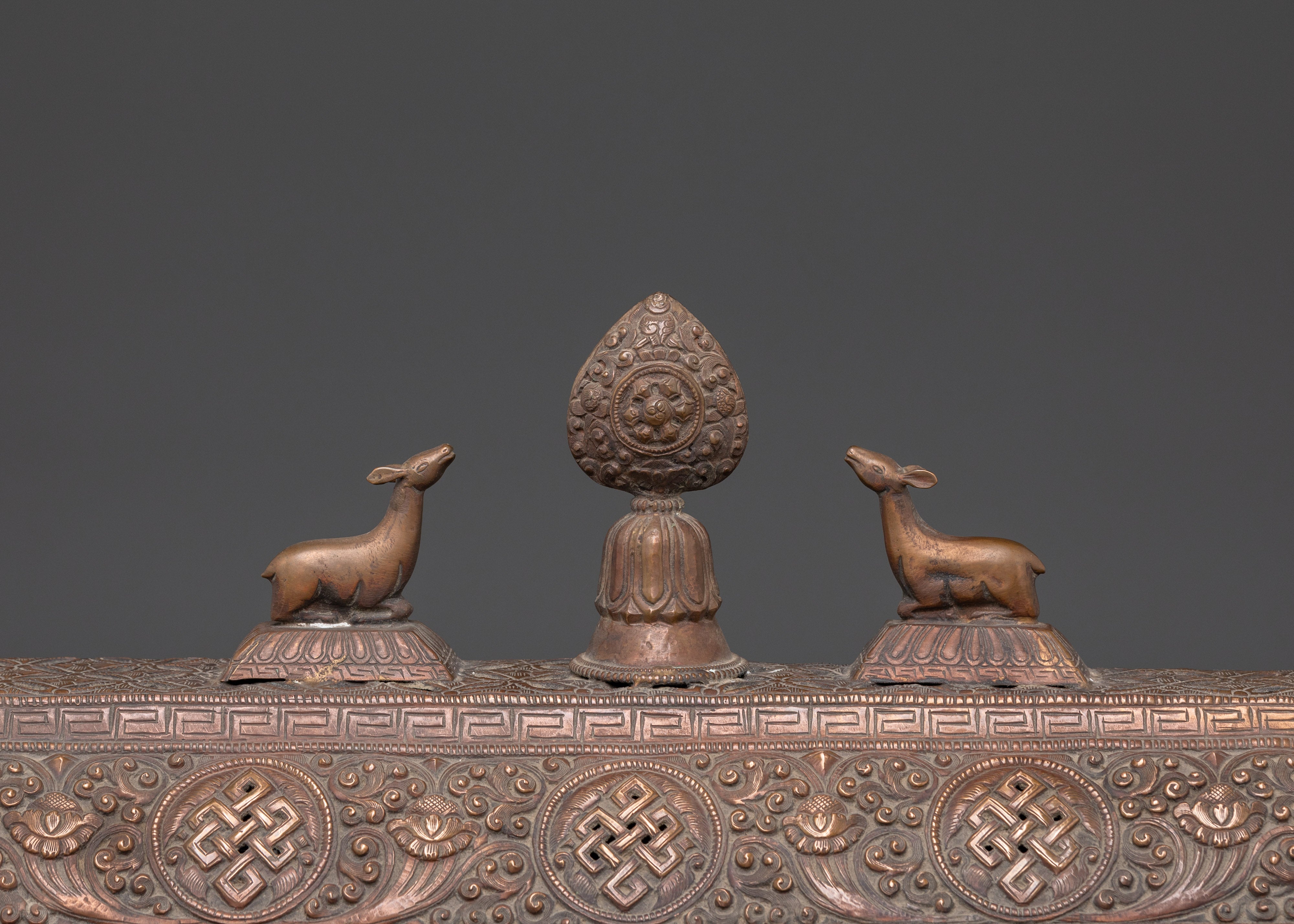 Handmade Spiritual Incense Burner | Oxidized Copper with Sacred Motifs