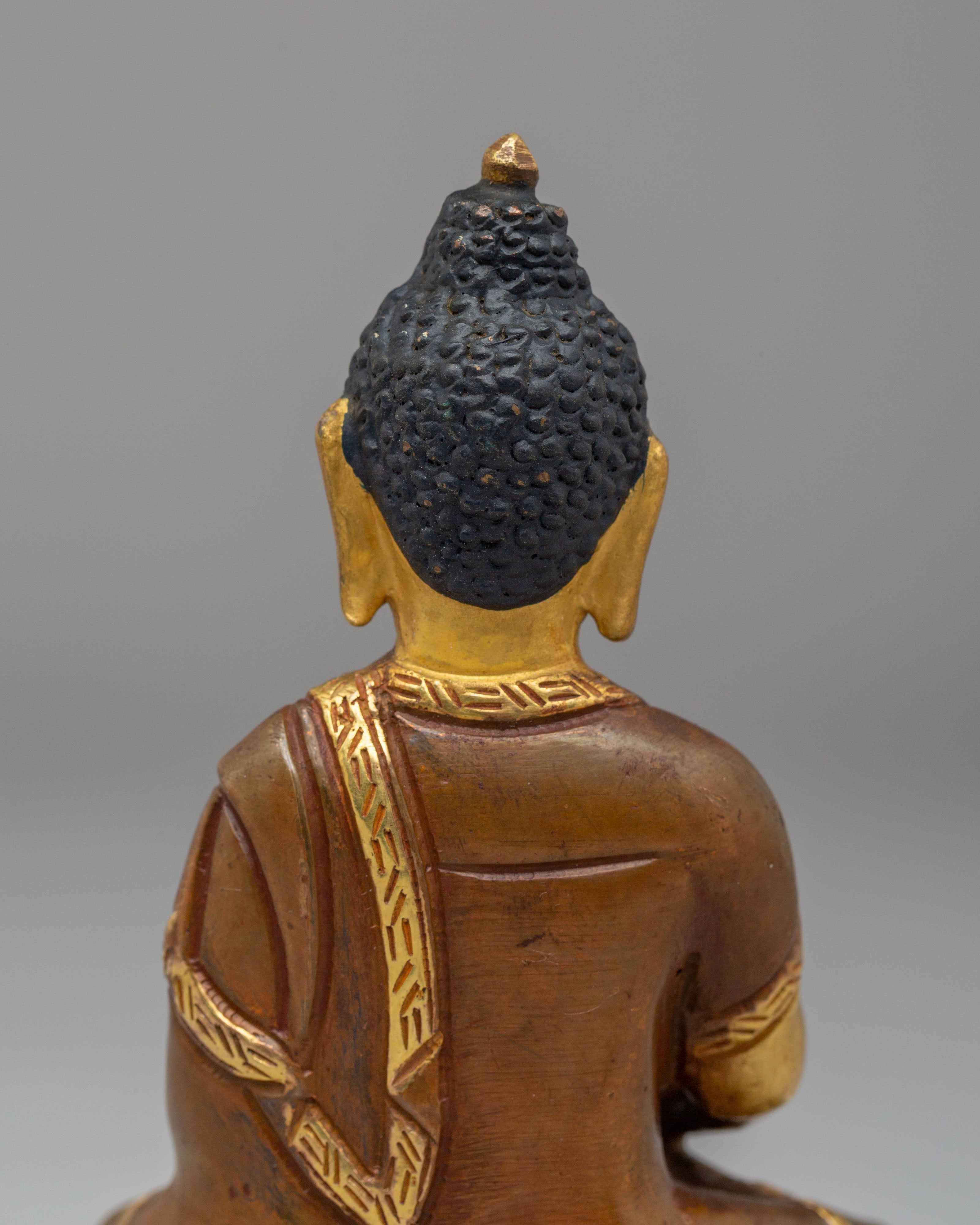 Infinite Light of Amitabha Buddha Statue | Gold Plated Copper Statue