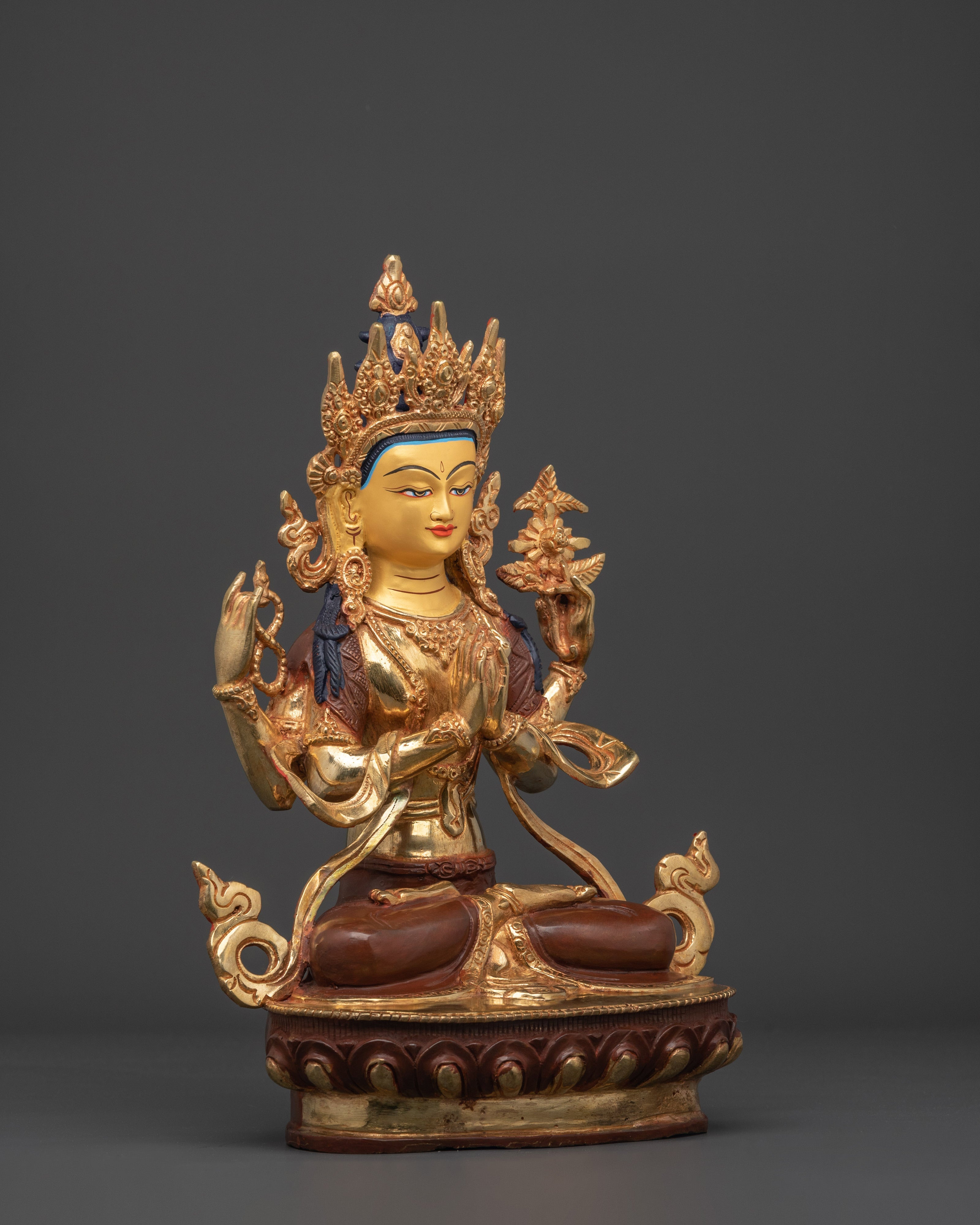 Tibetan Deity Chenrezig Statue | Spiritual Guardian