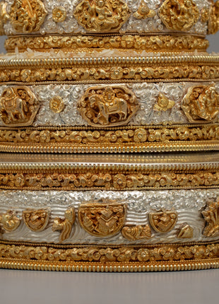 Silver and Gold-Plated Mandala | Exquisite Ritual Artifact