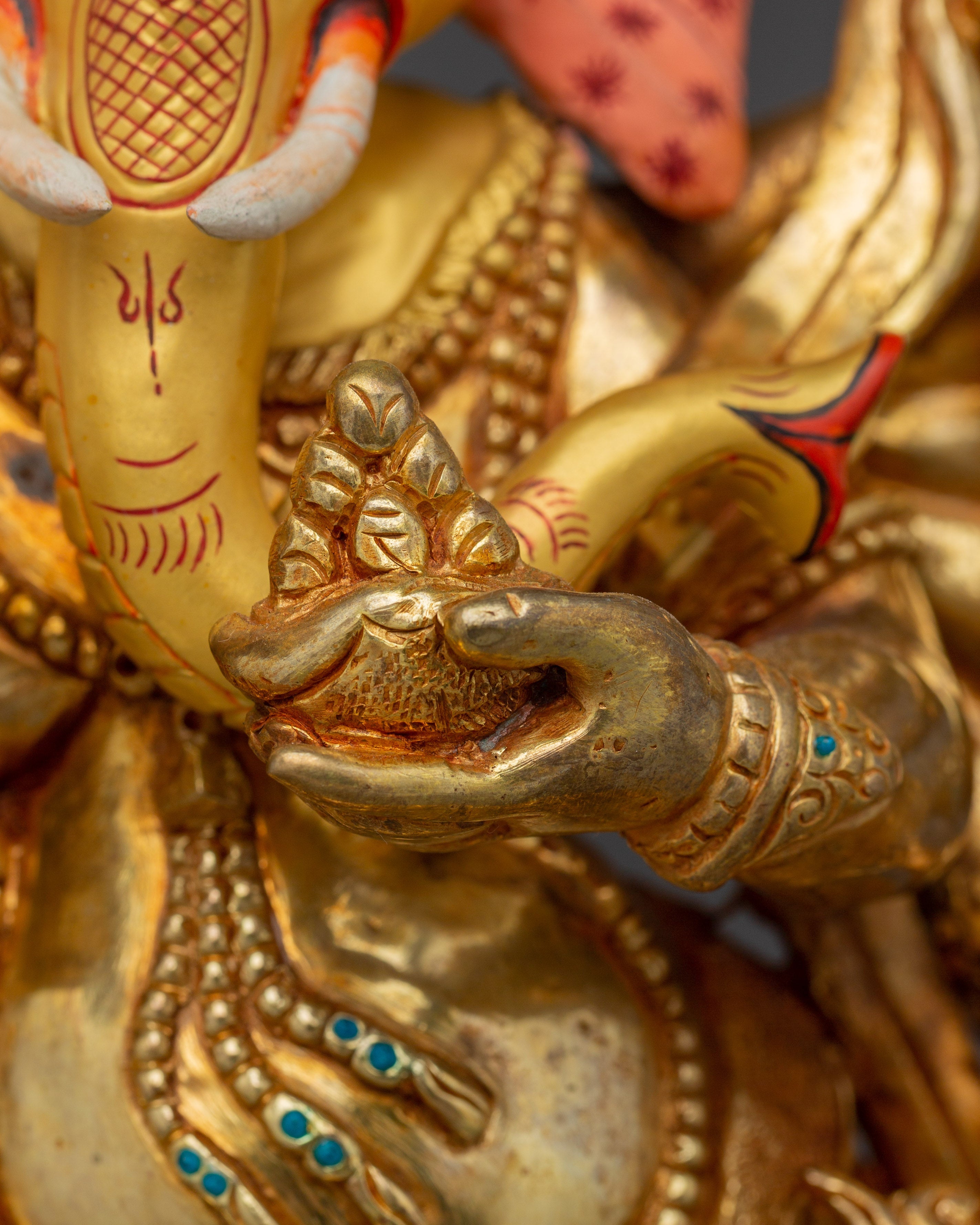 Ganesh Gold Gilded and Copper Statue | Symbol of Prosperity, Wisdom, and Protection
