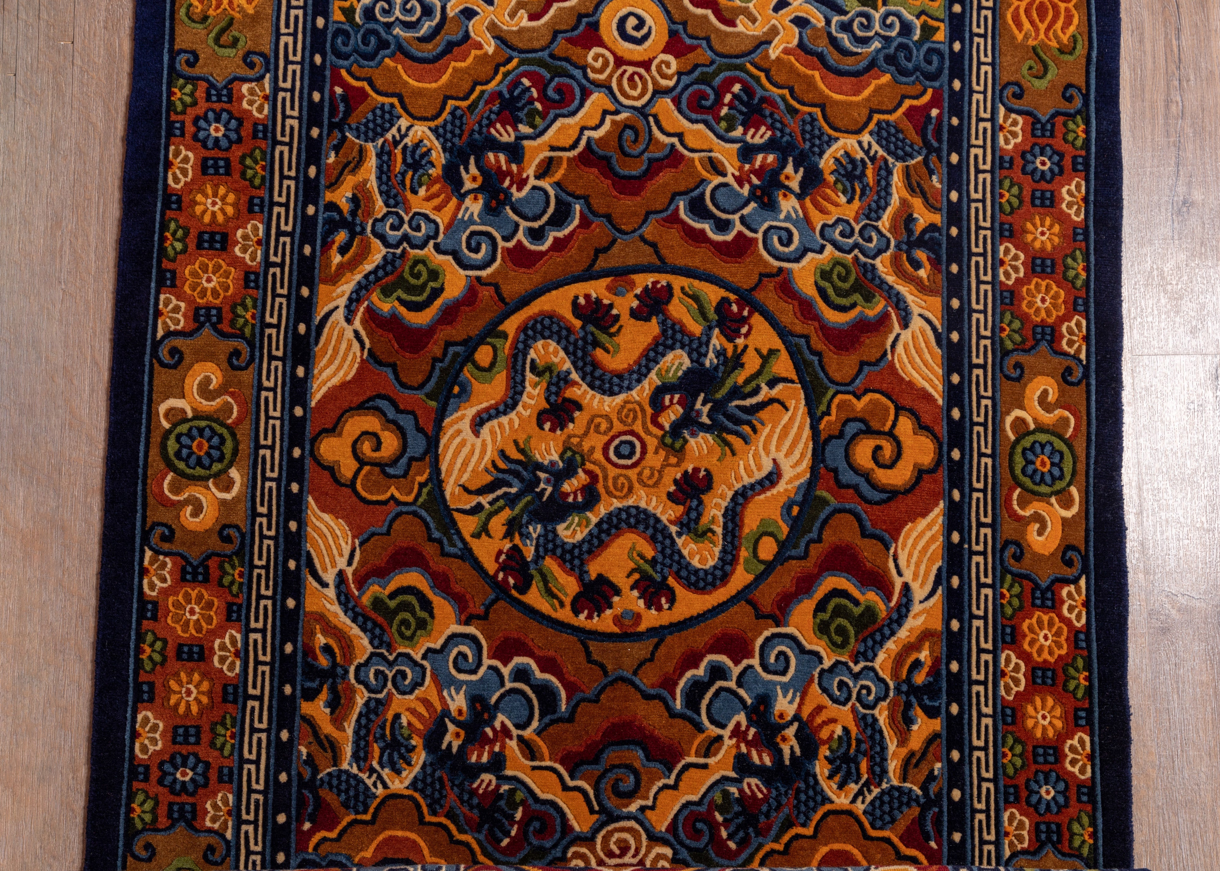 Handcrafted Tibetan Carpet | Traditional Wool Carpet with 200 Knots