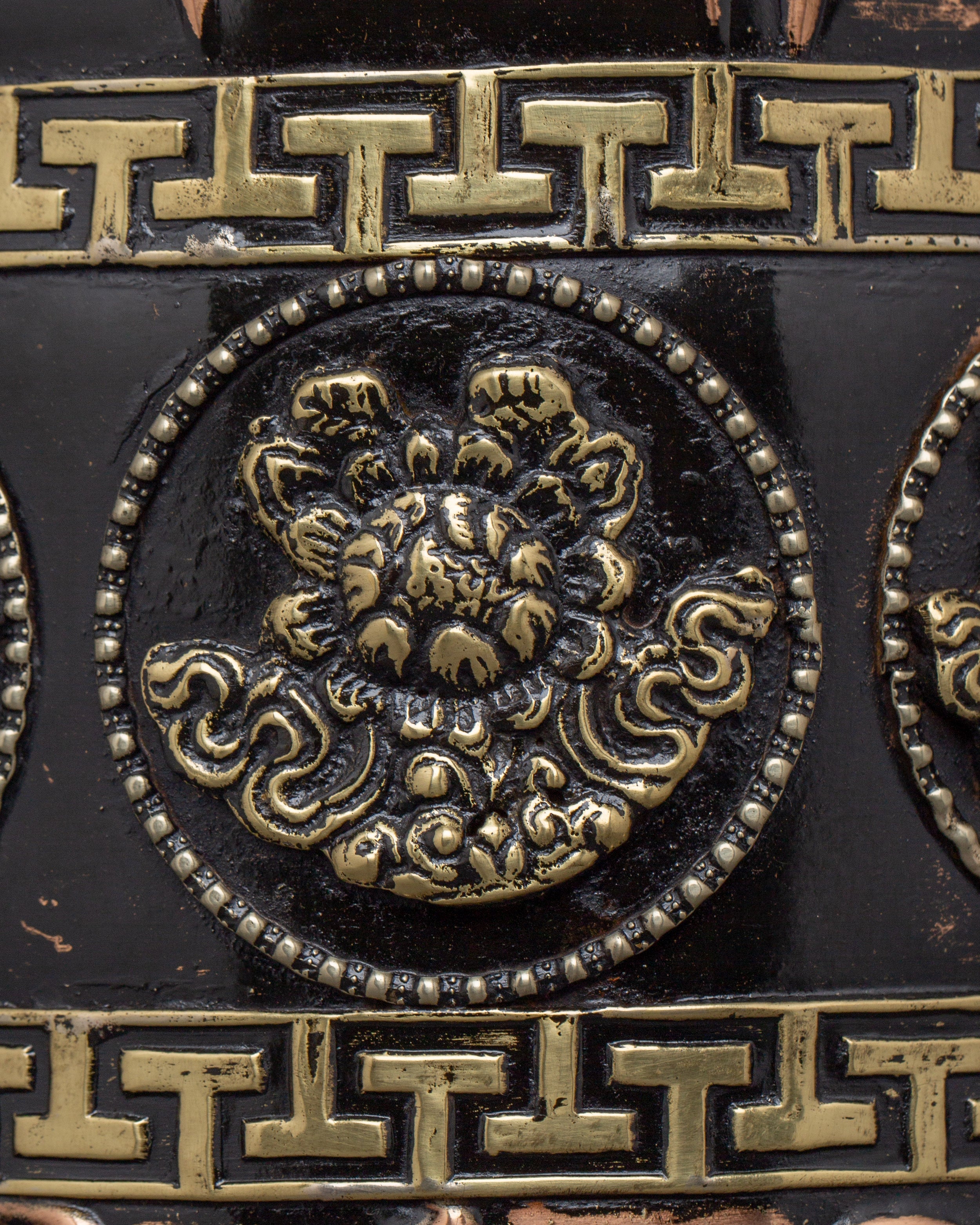 Engraved Copper Tibetan Prayer Wheel | Spiritual Ritual Decor