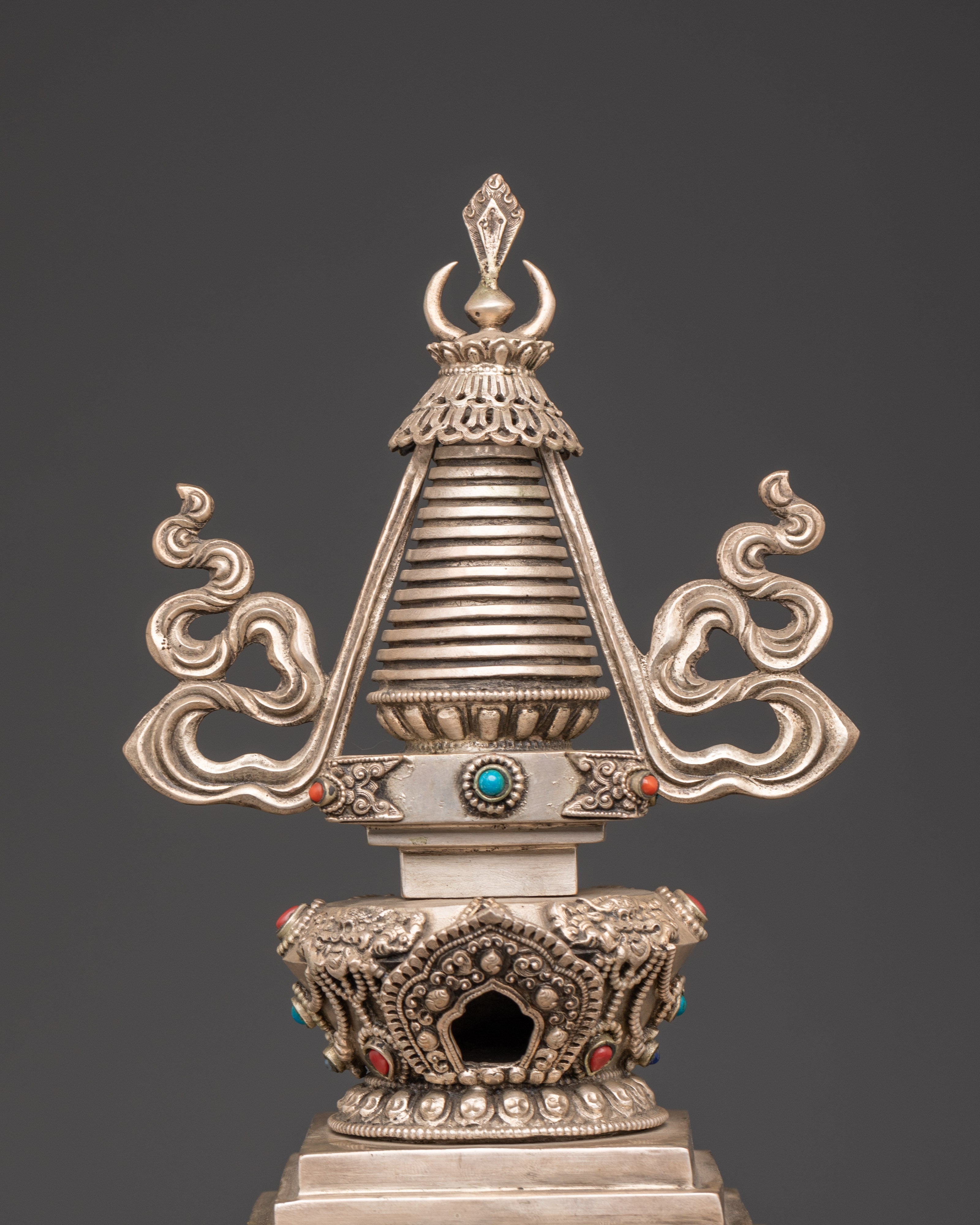Stupa Tibetan Sacred Enlightenment Symbol | Spiritual Buddhist Shrine Statue