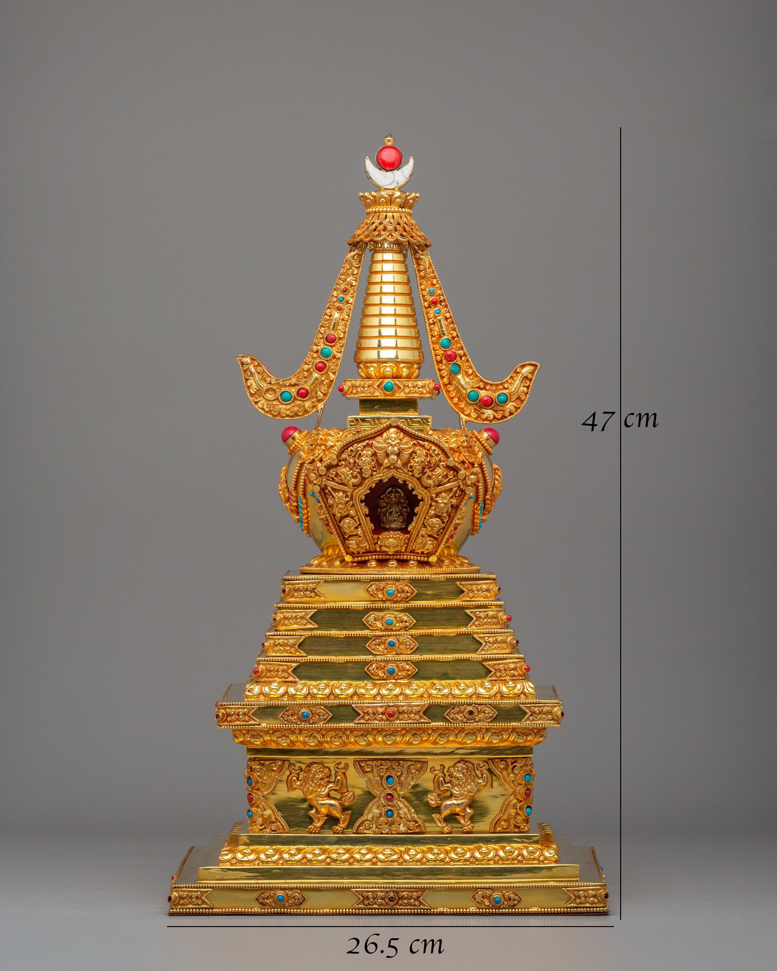 Handmade Altar Buddhist Enlightenment Stupa | Symbol of Wisdom and Inner Peace