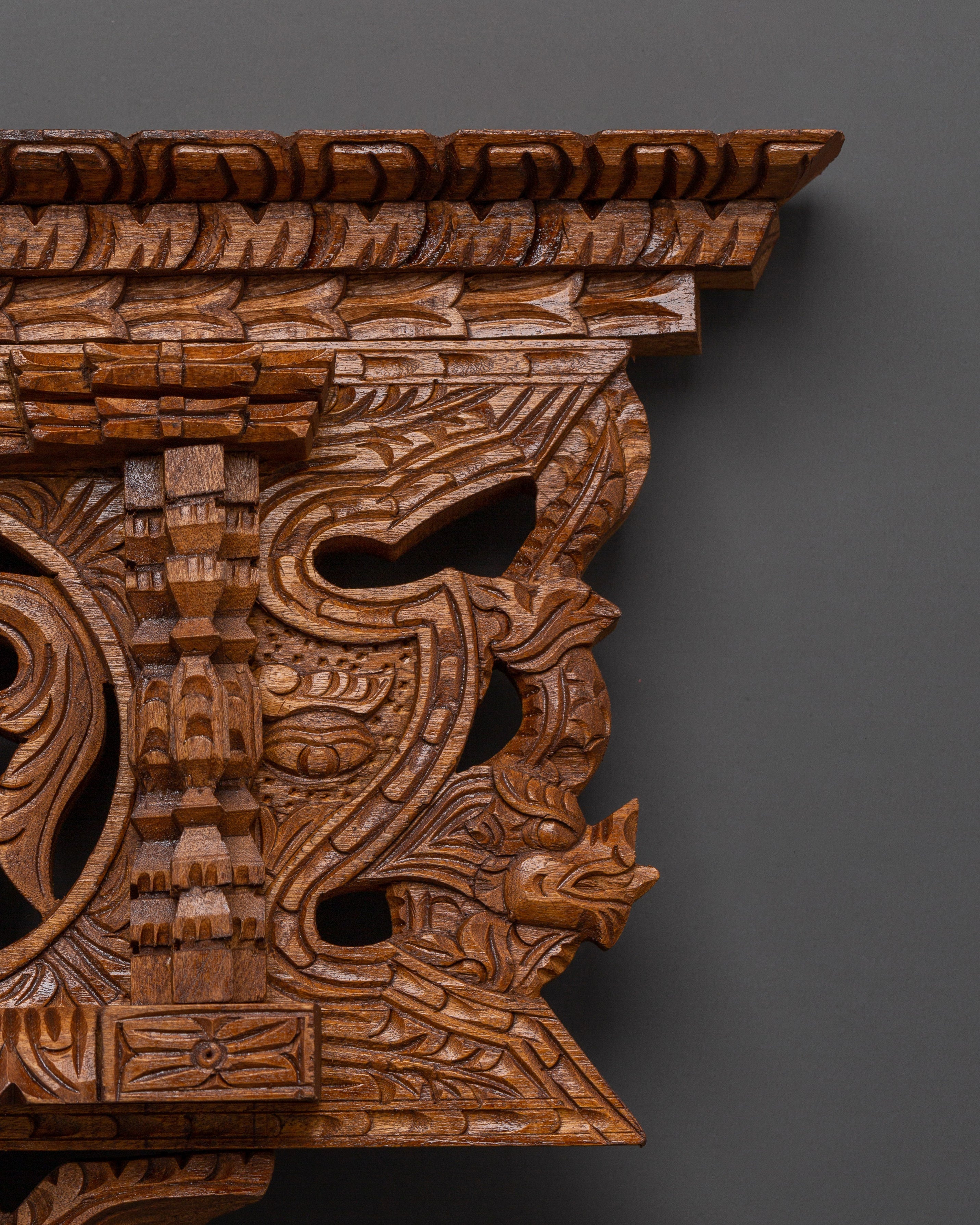 Wooden Om Symbol Wall Decor | Hand-Carved Spiritual Wall Hanging