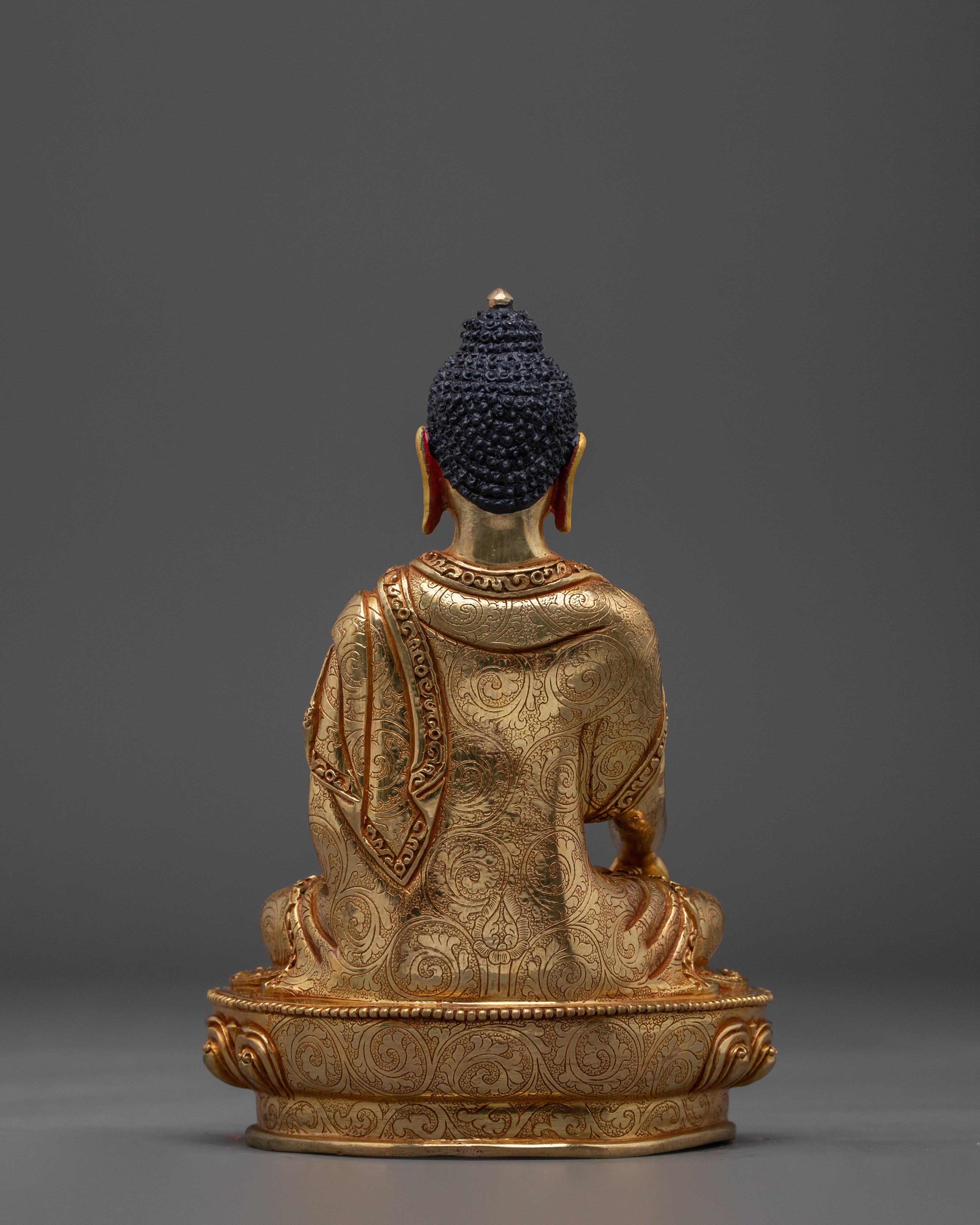 Handmade Gautama Buddha Art - Dharma Teacher | Copper Body 8.3" Sculpture