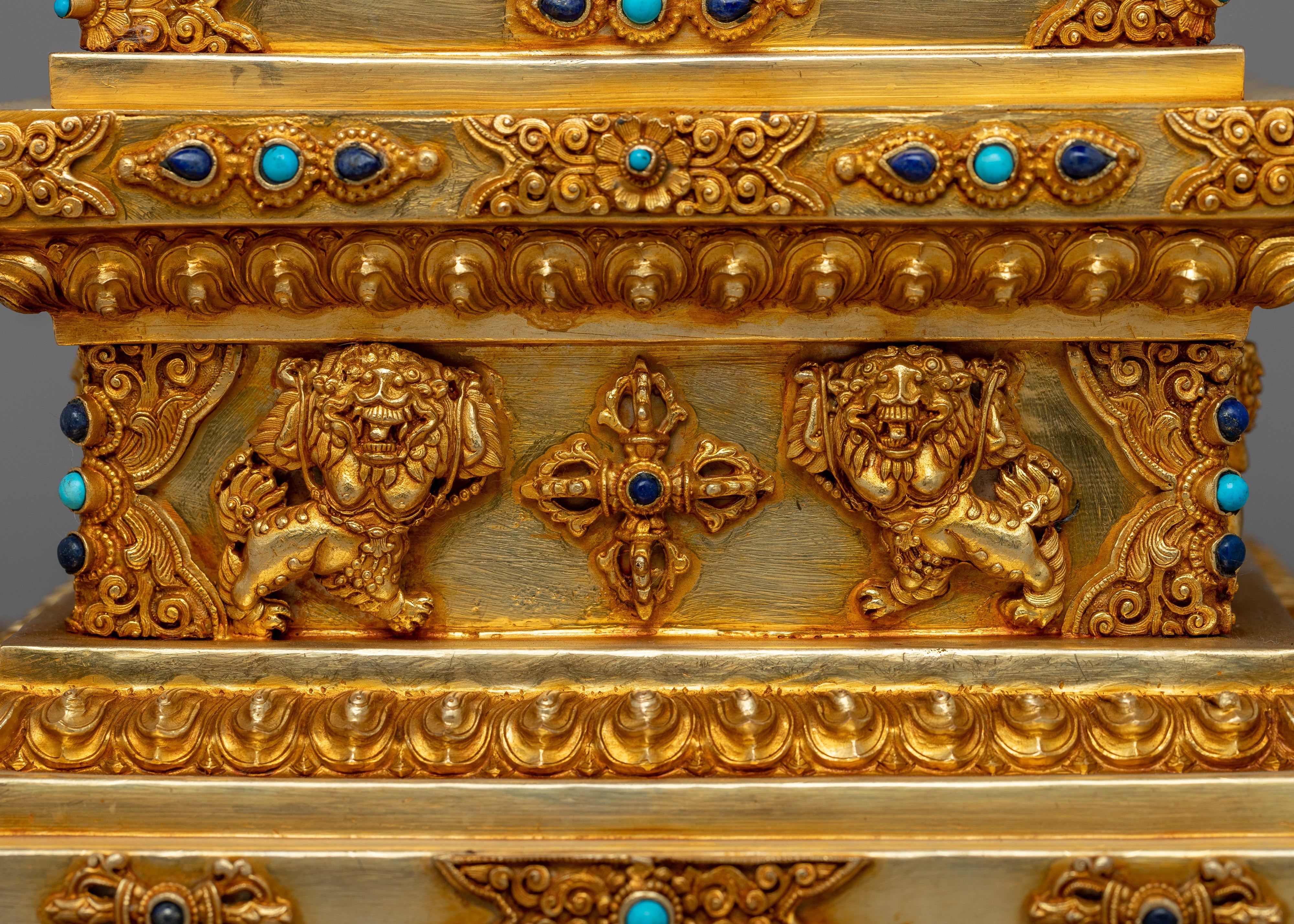 Gold Plated Stupa for Shrine | Himalayan Chorten
