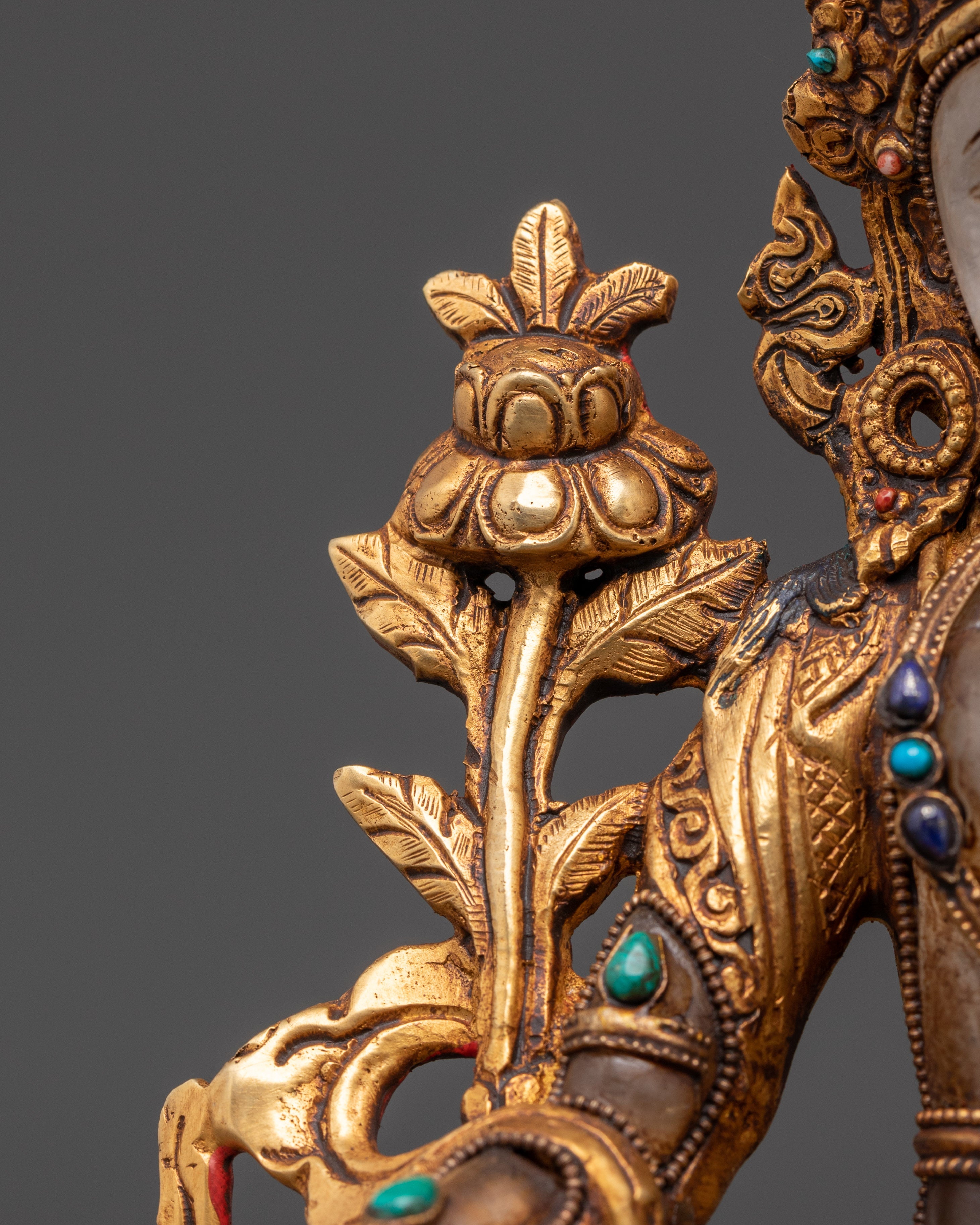 Crystal Green Tara Statue | Buddhist Goddess of Compassion