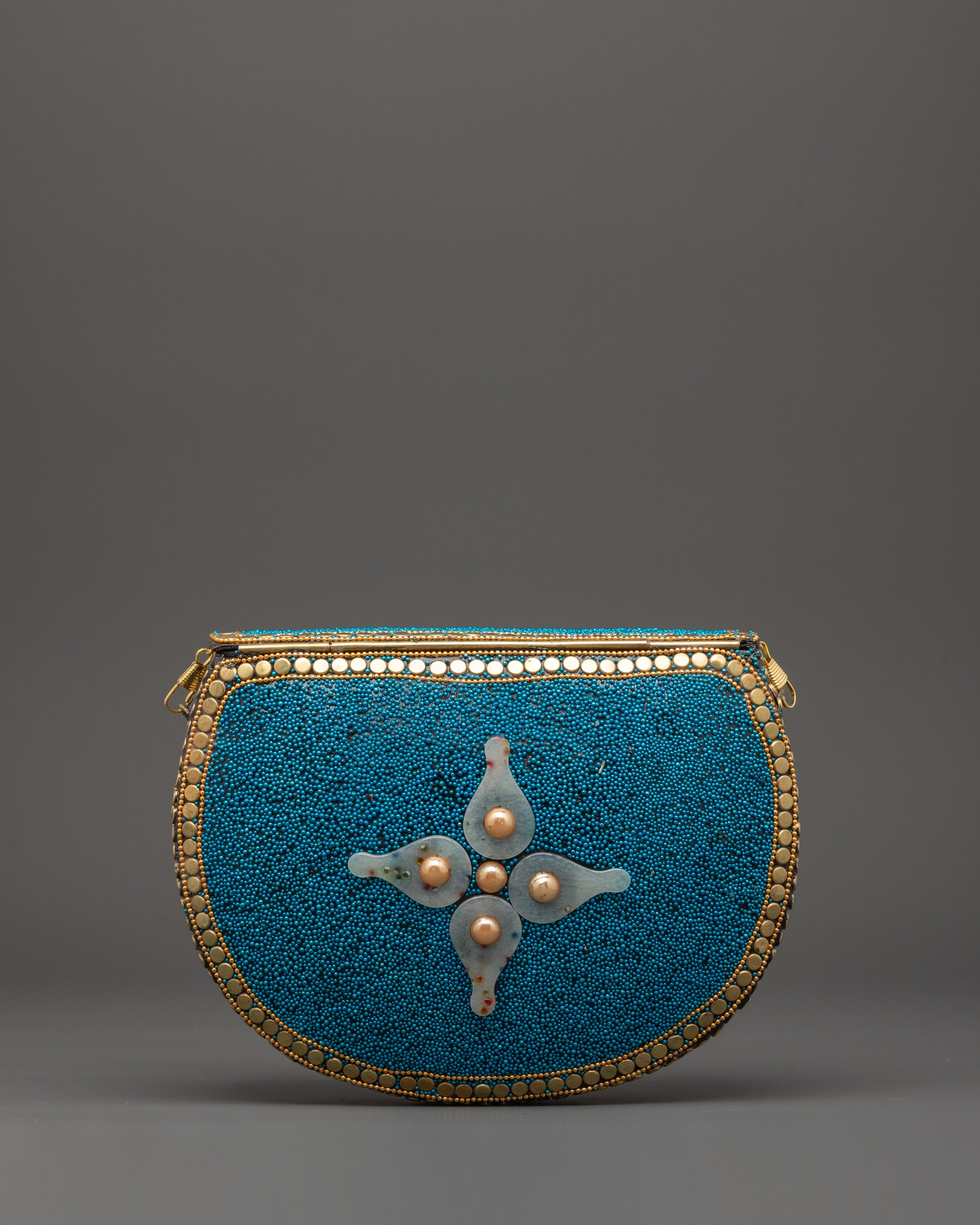 Handcrafted Beaded Side Bag | Clutch with Pearls
