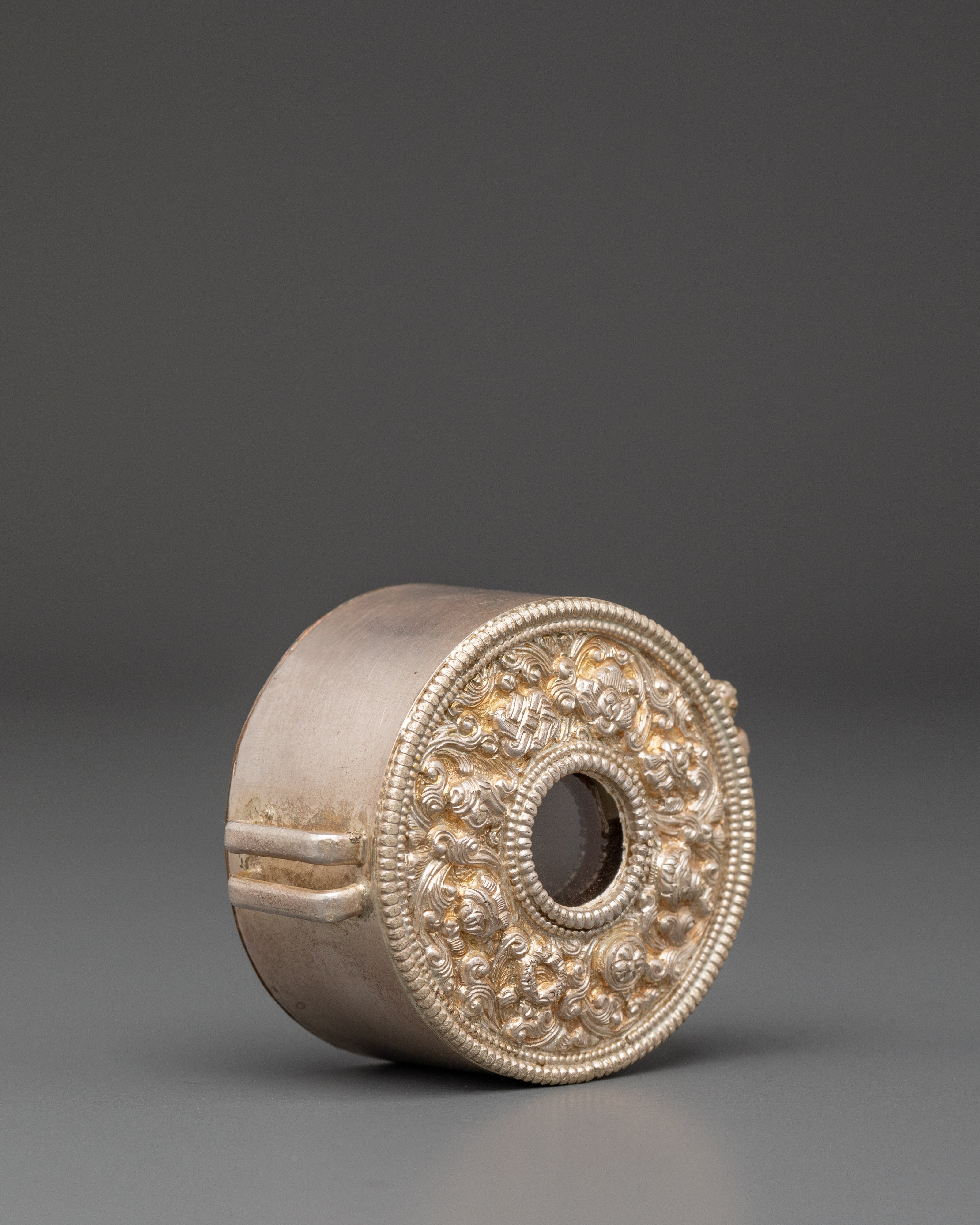 Silver Prayer Box | Handcrafted Ghau Amulet Box