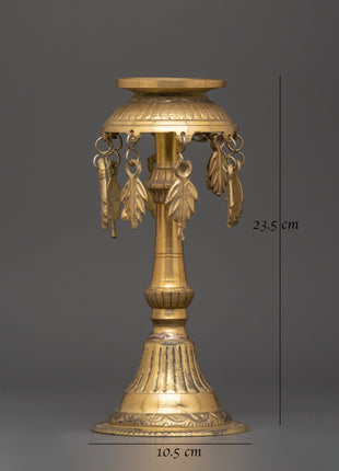 Nepali Traditional Brass Oil Lamp | Pooja Lamp for Home Altar and Decor
