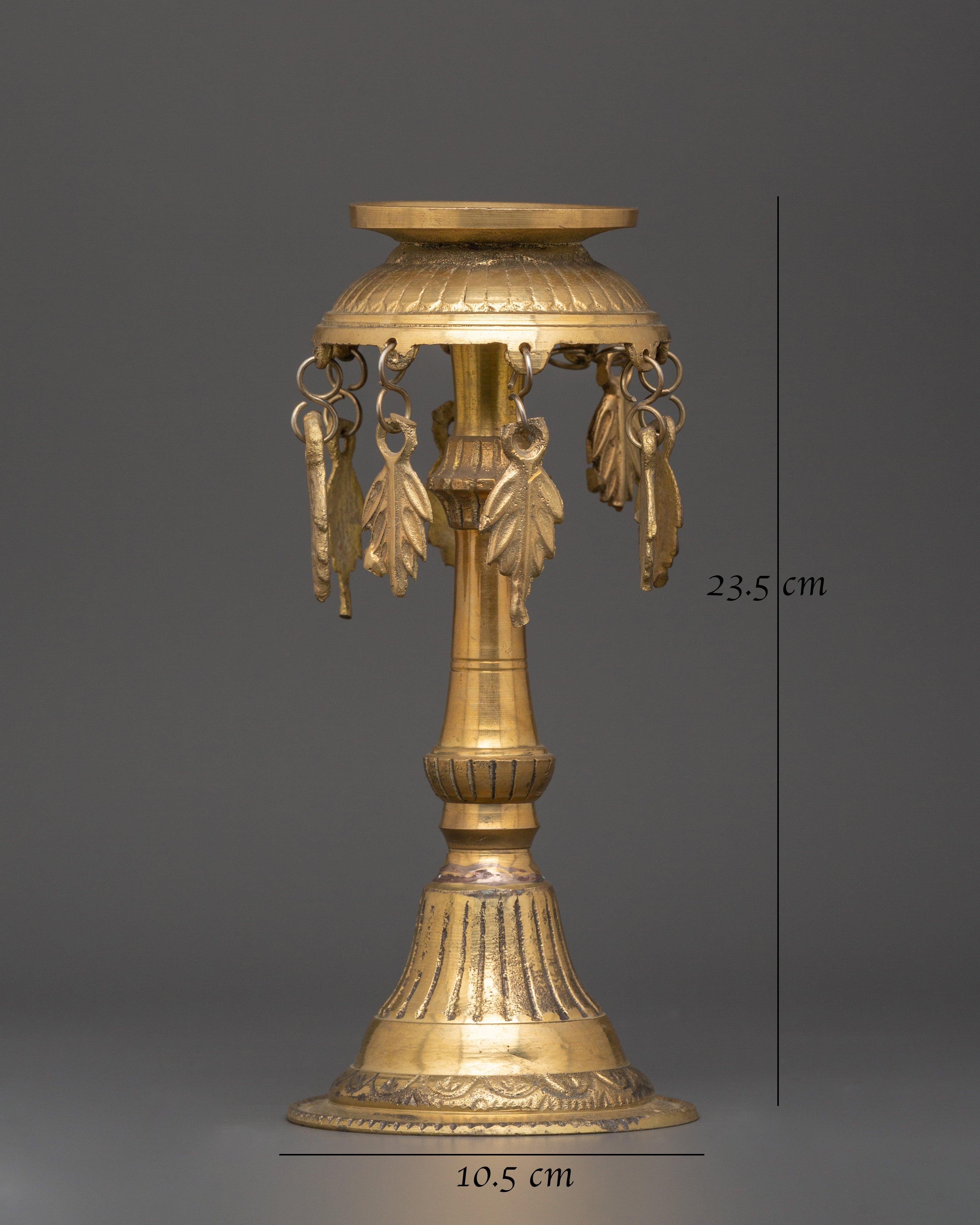 Nepali Traditional Brass Oil Lamp | Pooja Lamp for Home Altar and Decor