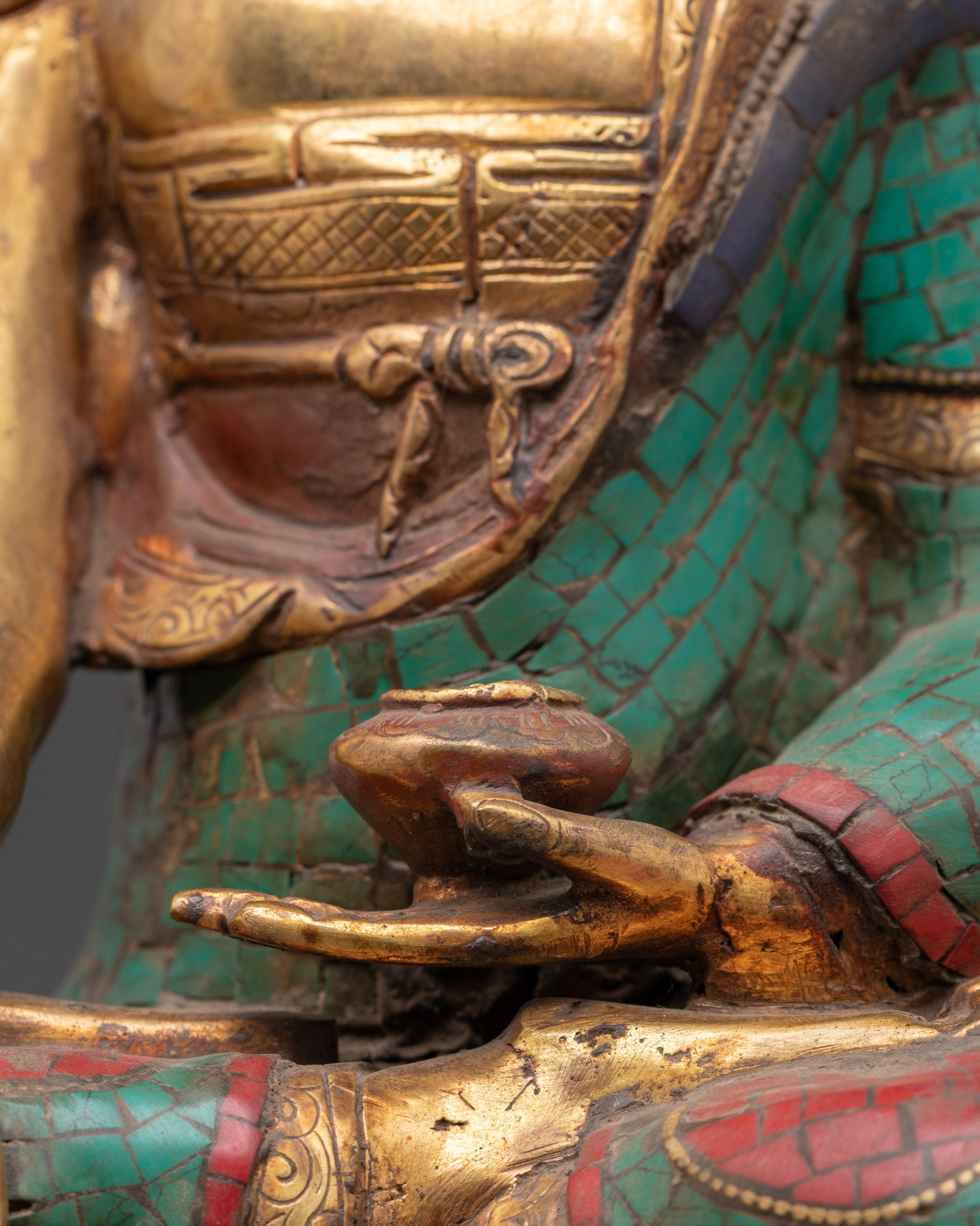 Shakyamuni Buddha Meditation Copper Statue | Figurine for Altar Spaces and Shrine Decor