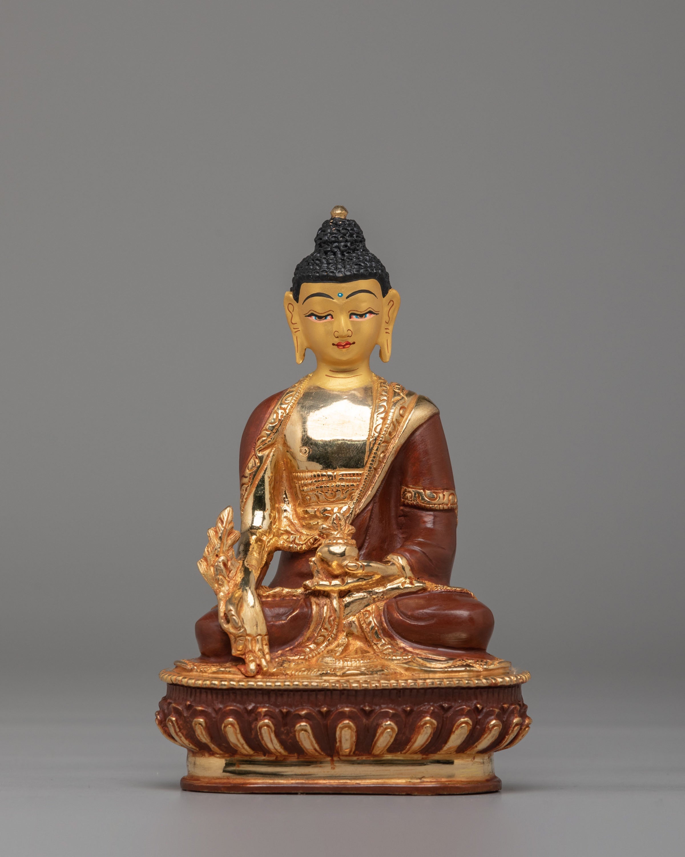 Gold Plated Three Buddha Set | Shakyamuni, Medicine Buddha & Amitabha Altar Decor