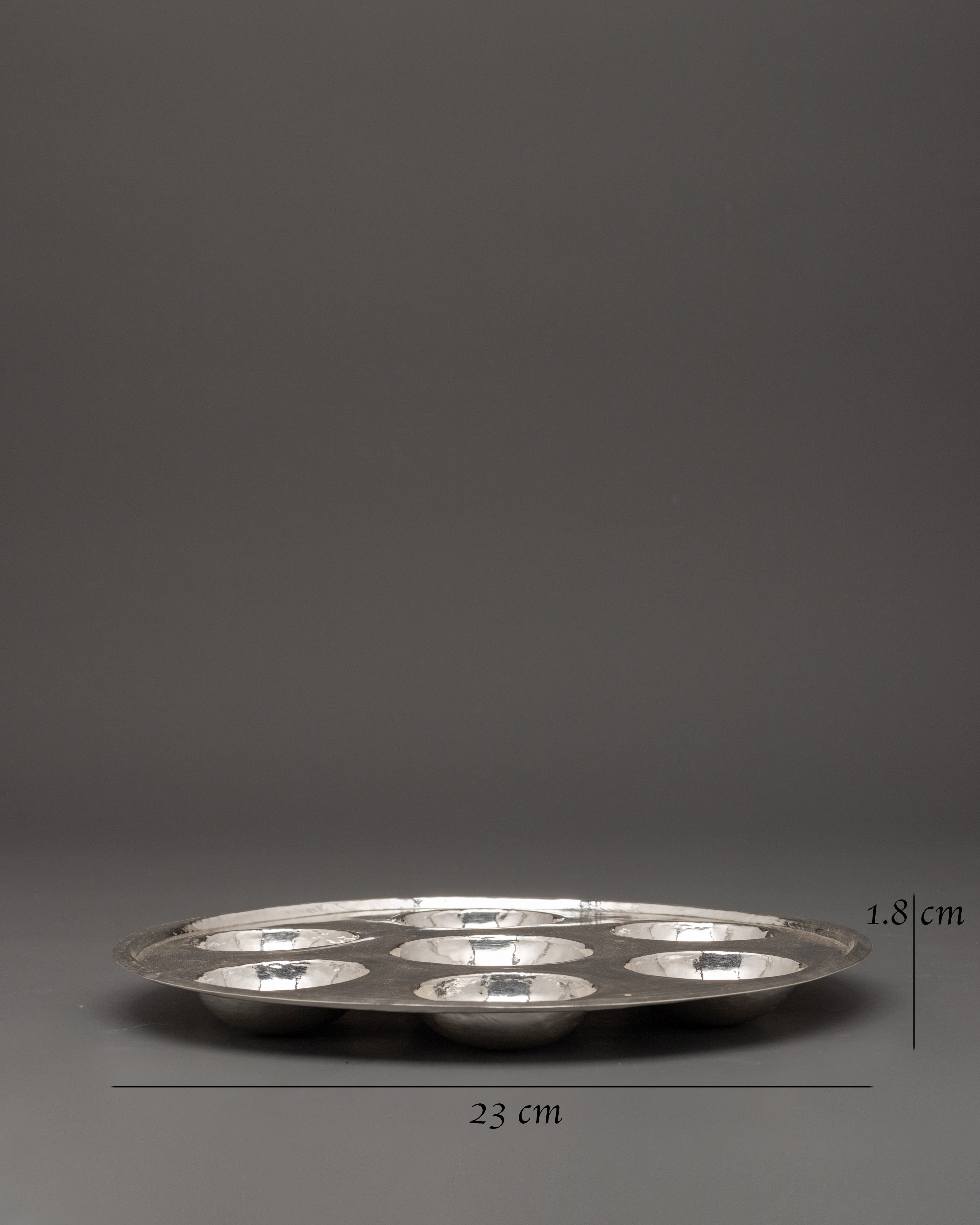 Handcrafted Silver Tika Thali | Elegant Hindu Ritual Tray