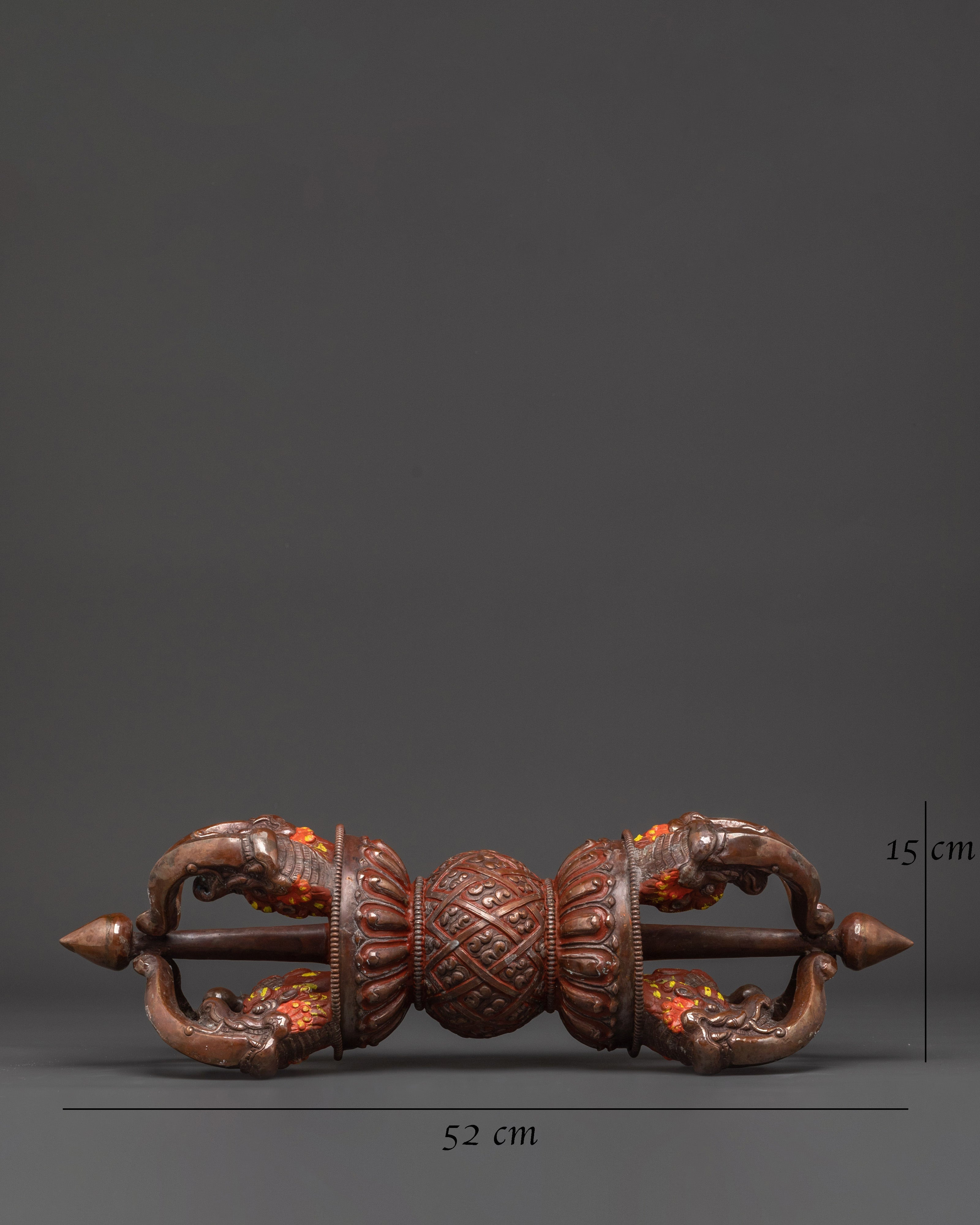 Buddhist Tantric Oxidized Copper Vajra | for Meditation and Ritual Practice