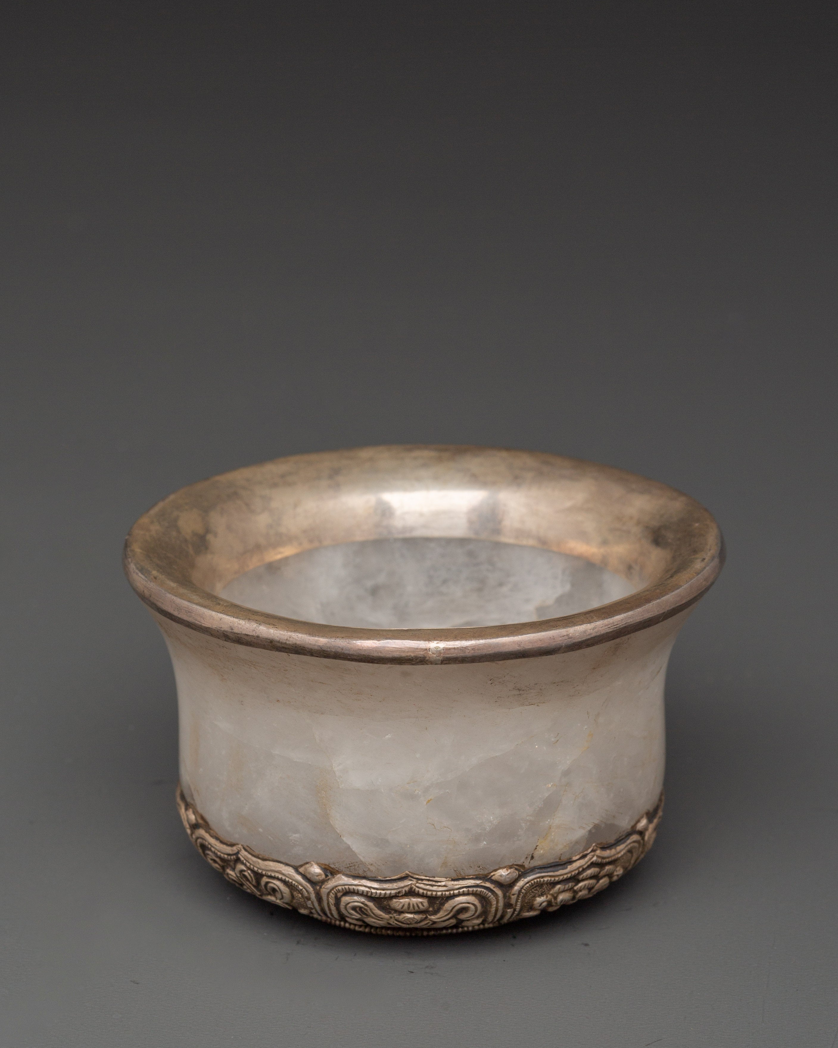 Tibetan Silver Offering Bowl | Spiritual Present | Spiritual Decor