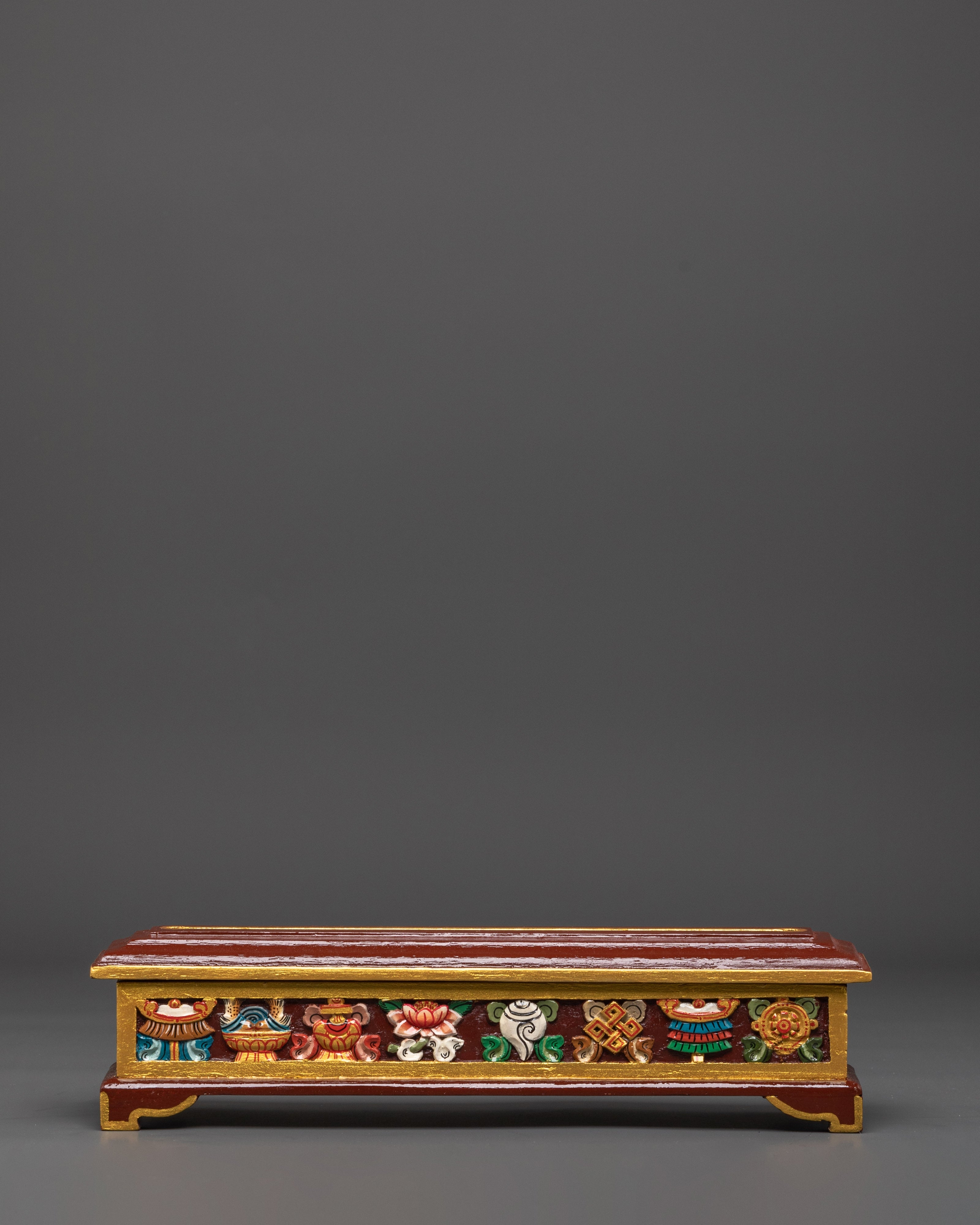 Buddhist Incense Burner with Eight Auspicious Symbols | Traditional Ritual Burner