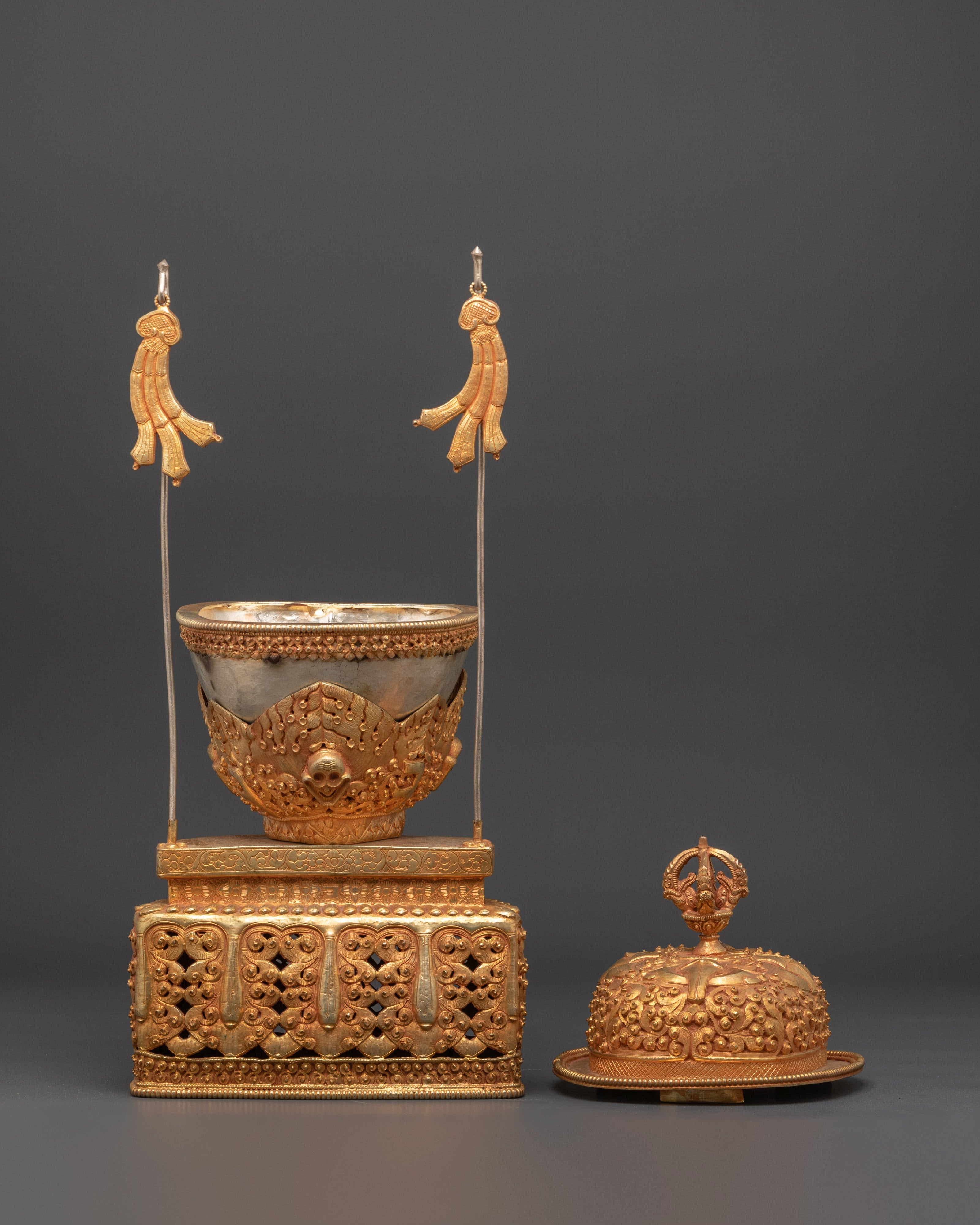 Buddhist Ritual Cup Kapala | Tibetan Rituals, Offerings