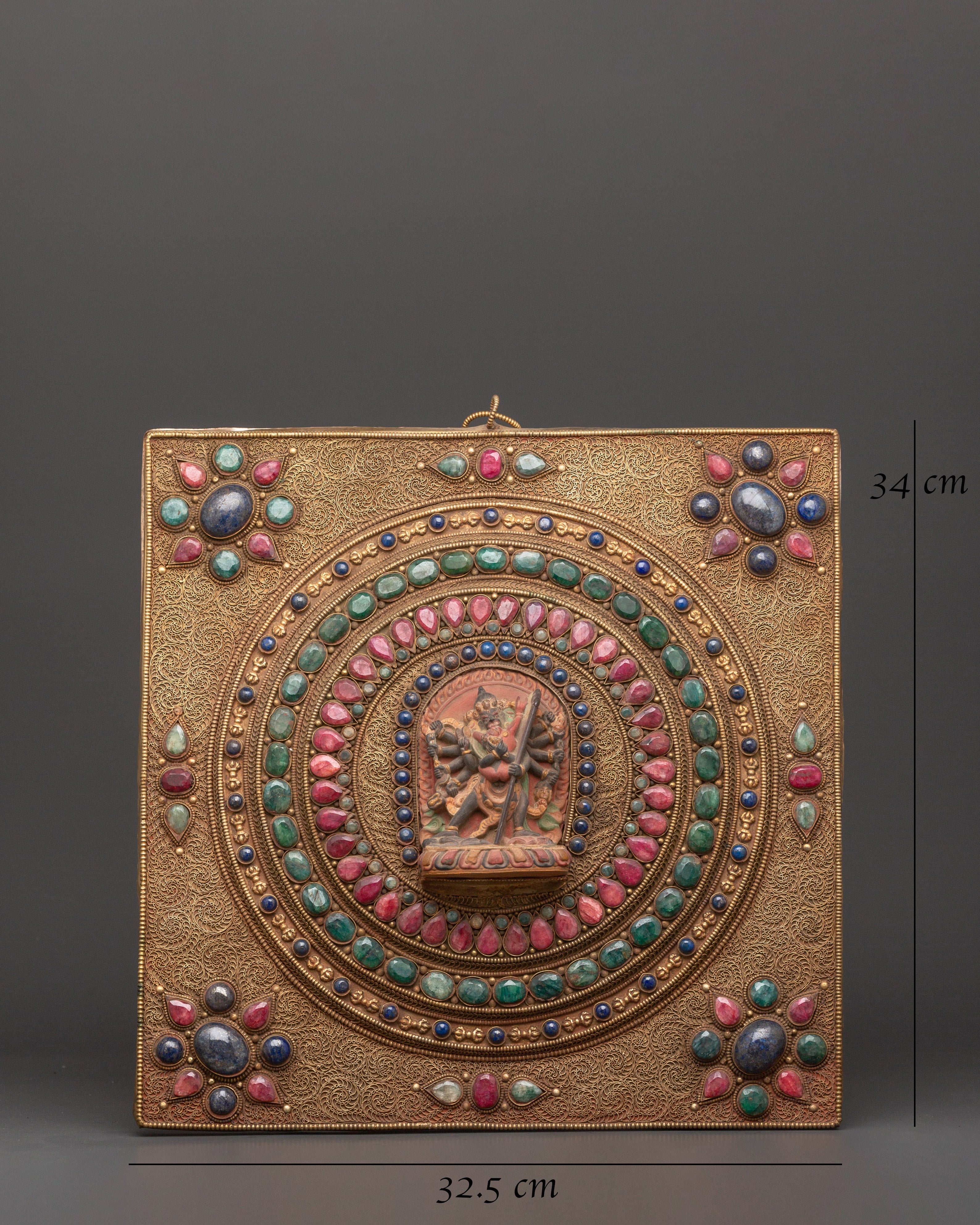 Handcrafted Chakrasamvara Mandala | Copper with Gold & Silver Plating