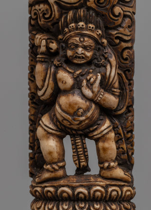 Hand-Carved Mahakala Set | Vajrayana Buddhist Protector Deity