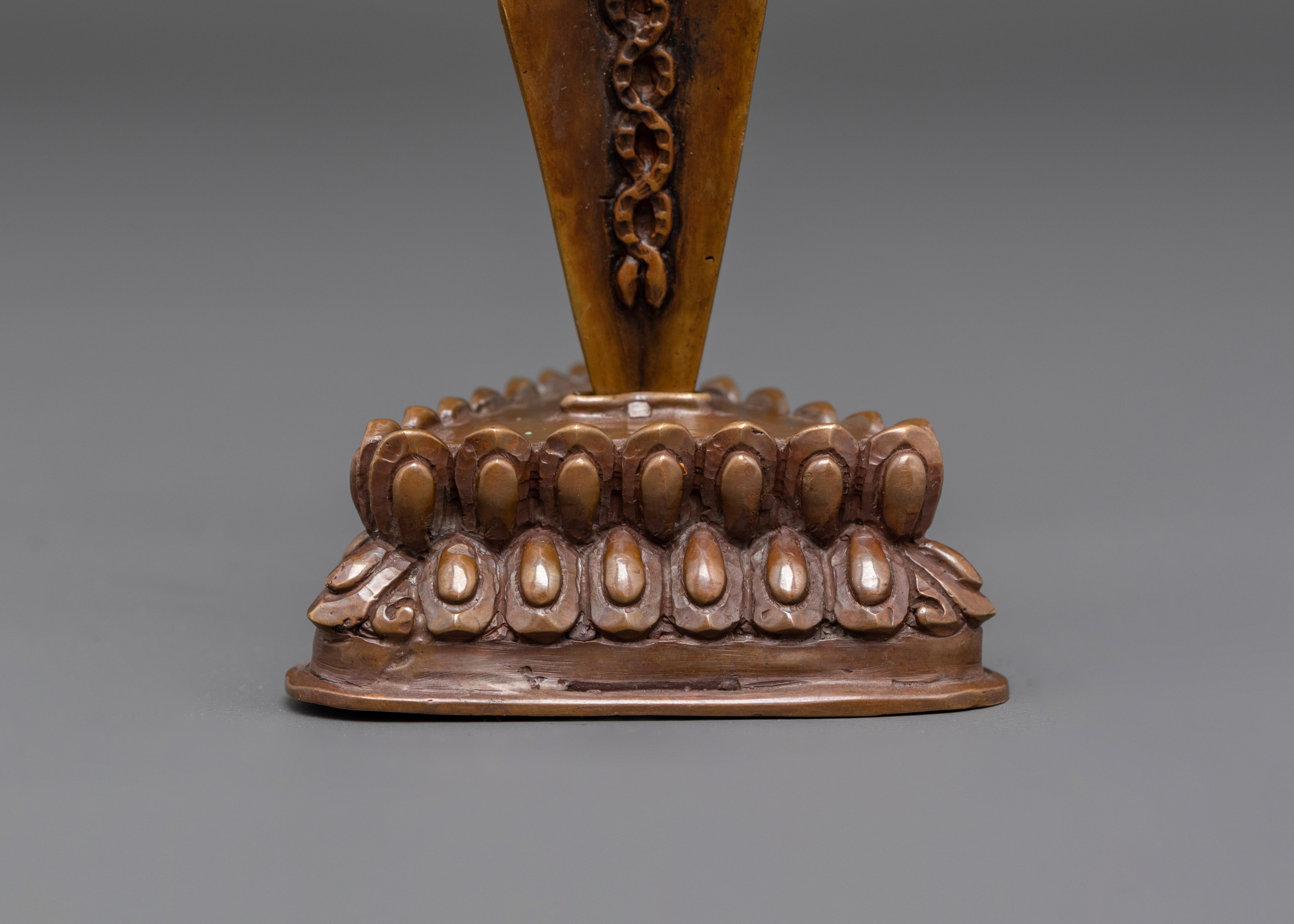 Oxidized Buddhist Phurba | Tibetan Ritual Tool