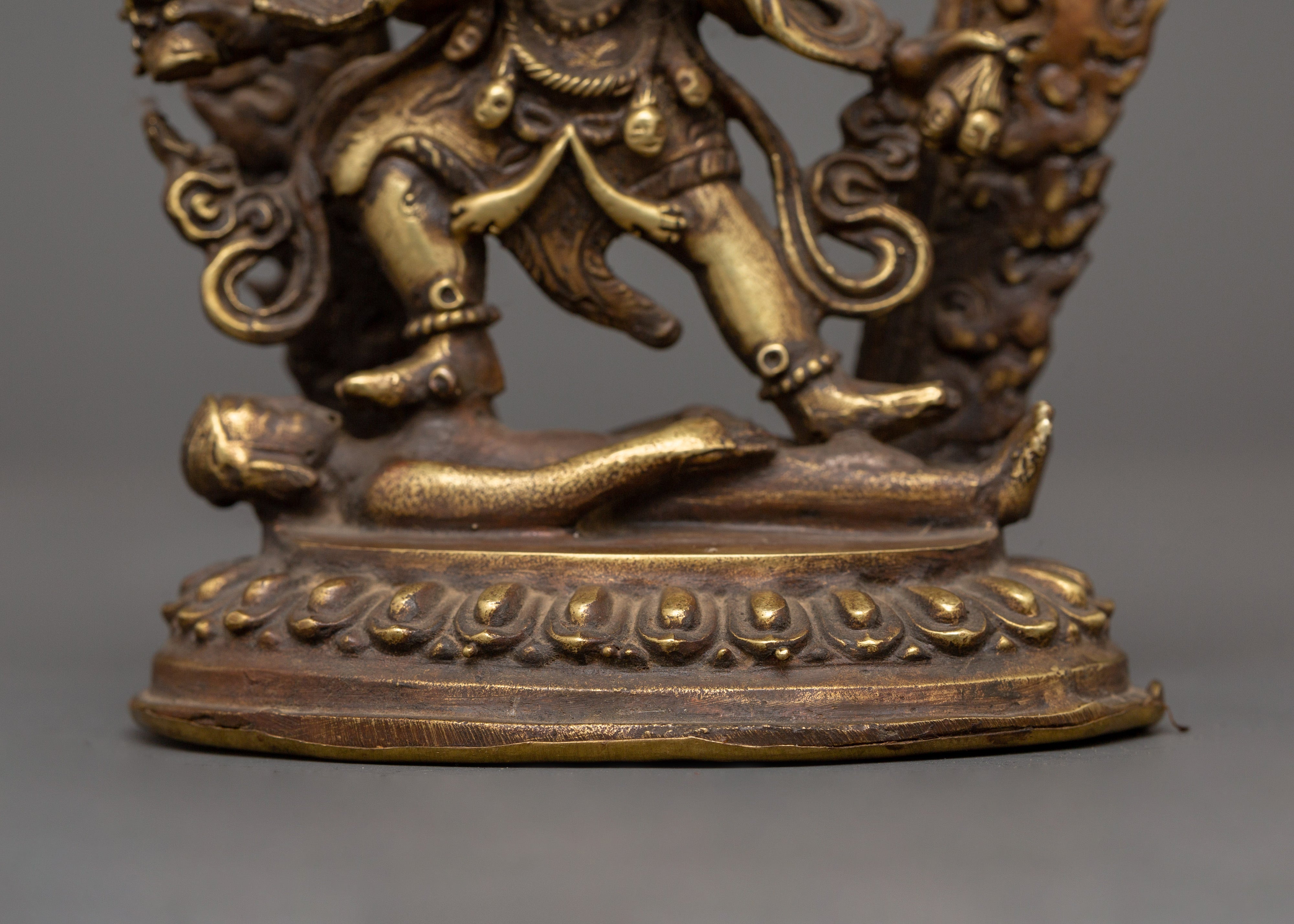 Handcrafted Brass Mahakala Statue | Spiritual Decor for Protection and Enlightenment