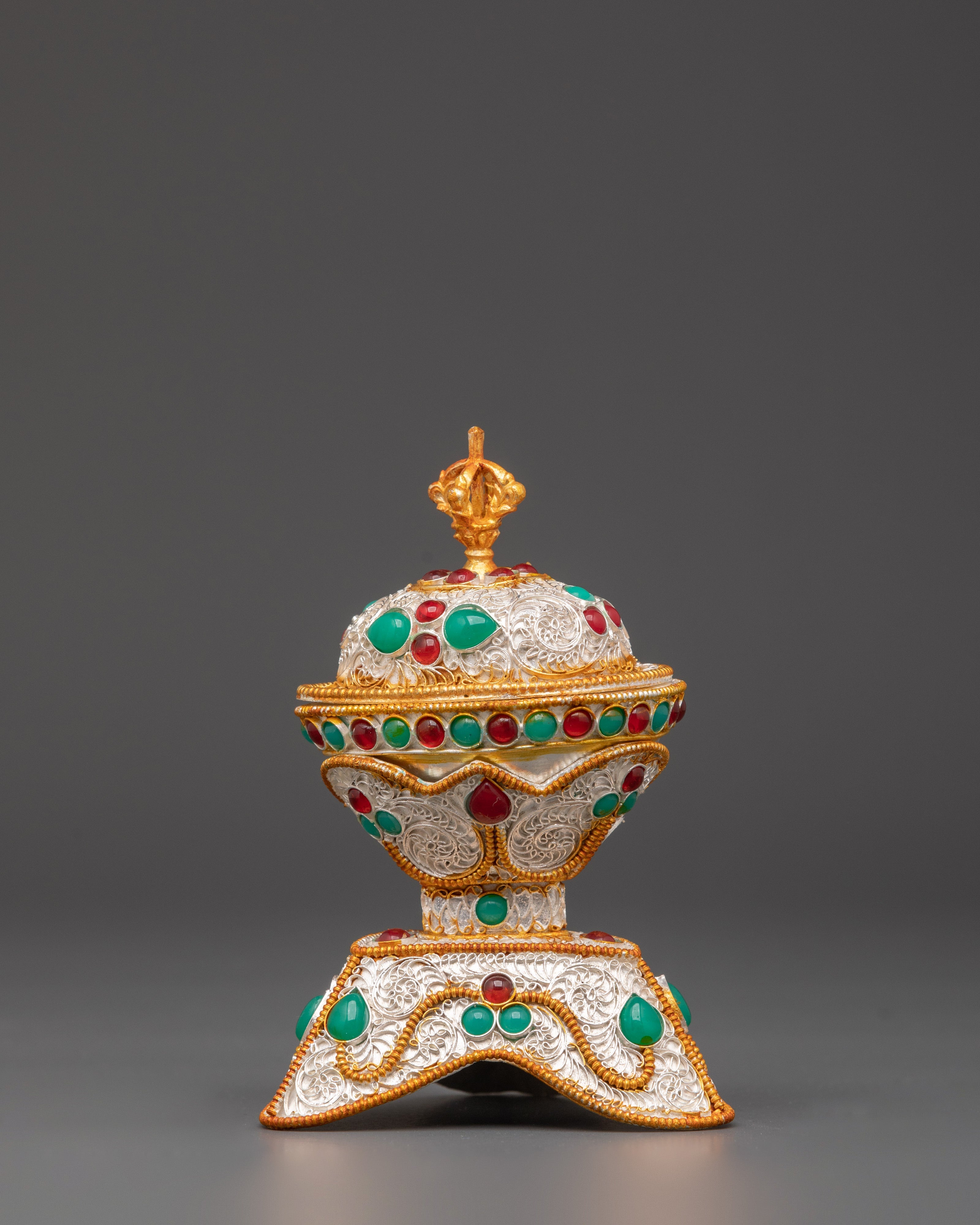 Handcrafted Gold Plated Kapala Set | Sacred Ritual Cups