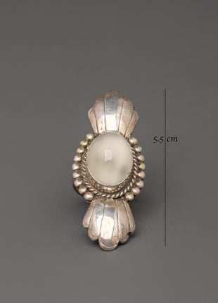 Sterling Silver Ring with Artificial Stone | Lightweight Jewelry