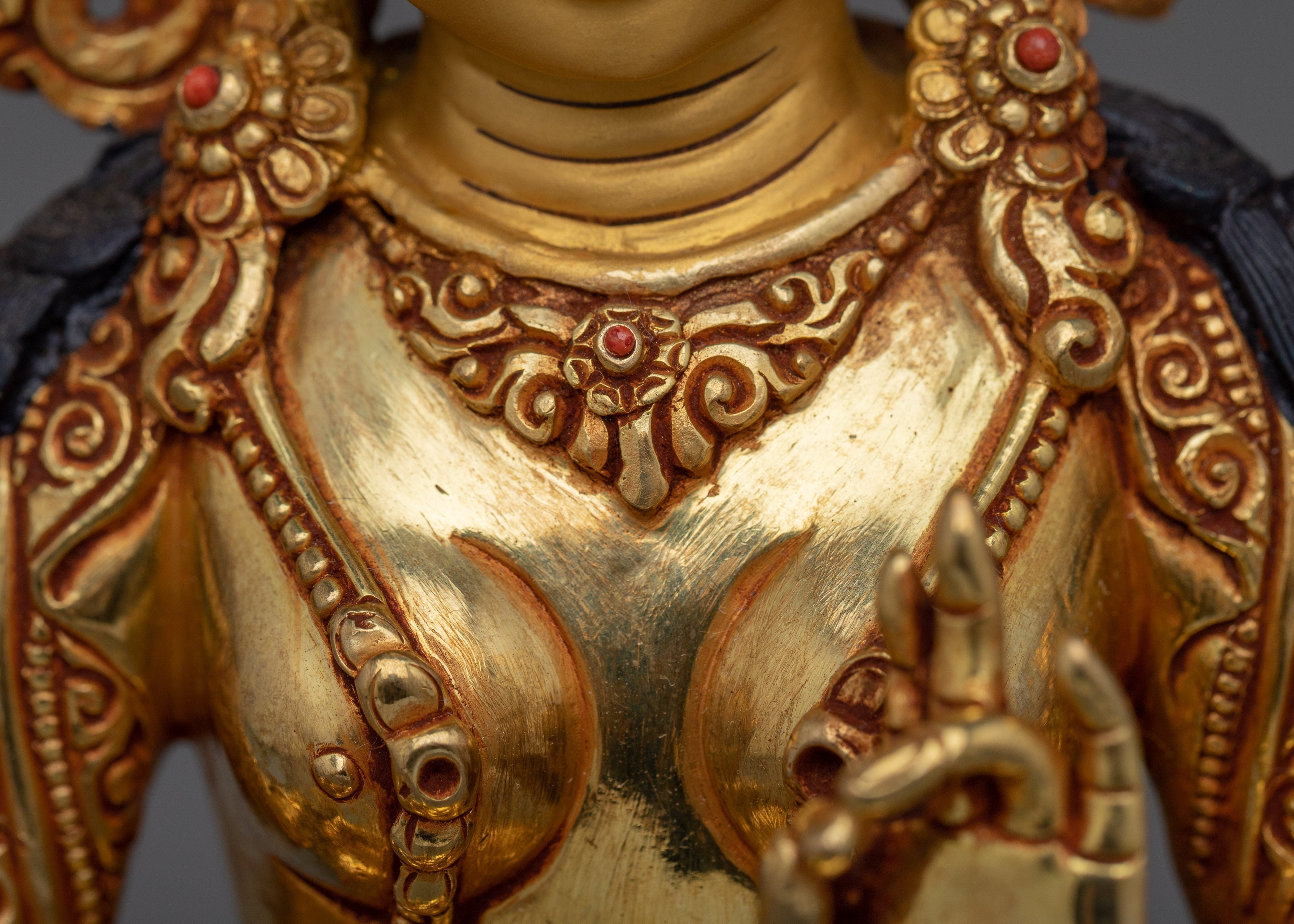 Female Buddha Sculpture of Green Tara | Peaceful Tara