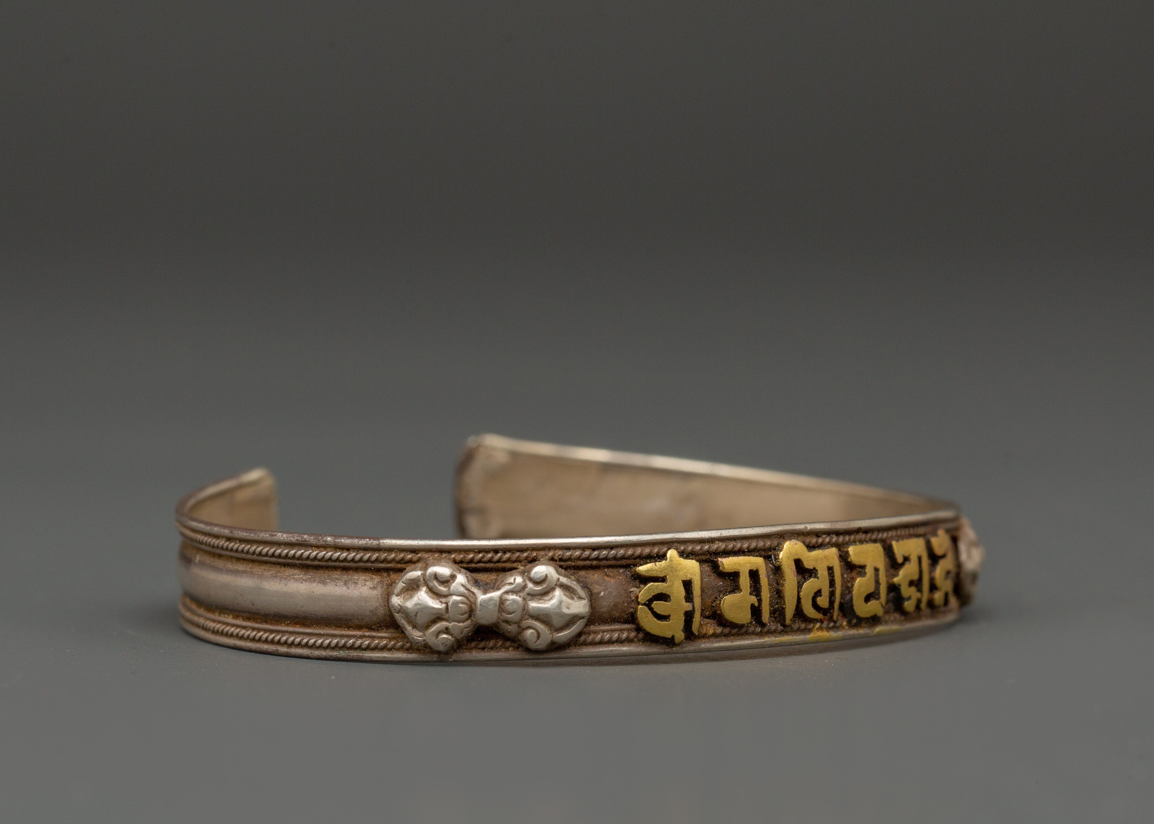 Tibetan Sterling Silver Bracelet | Spiritual Protection Jewelry