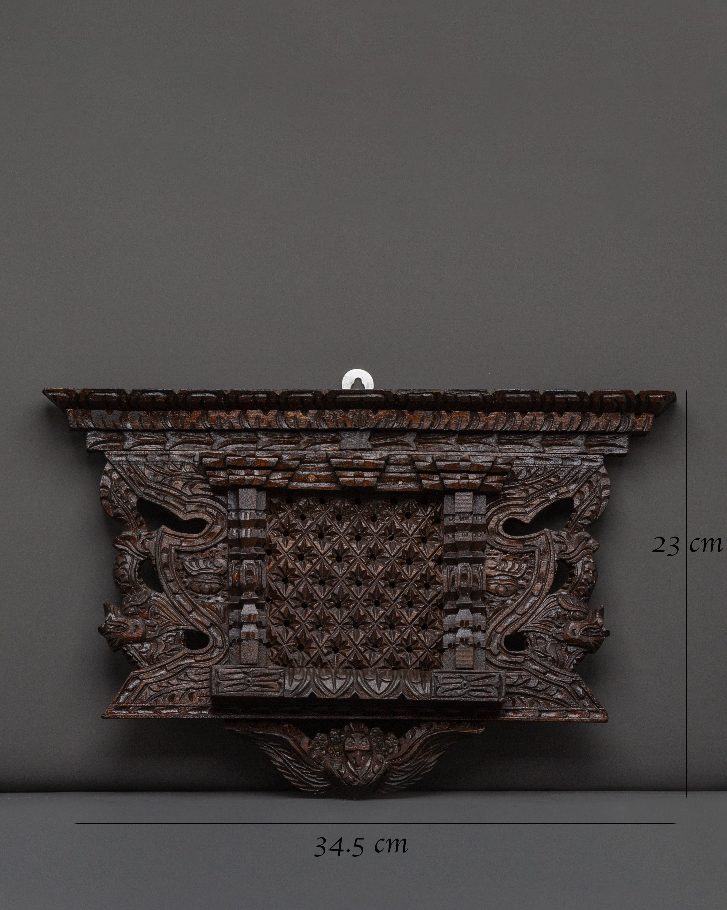 Hand Carved Wall Art | Spiritual Wooden Decor for Meditation Spaces