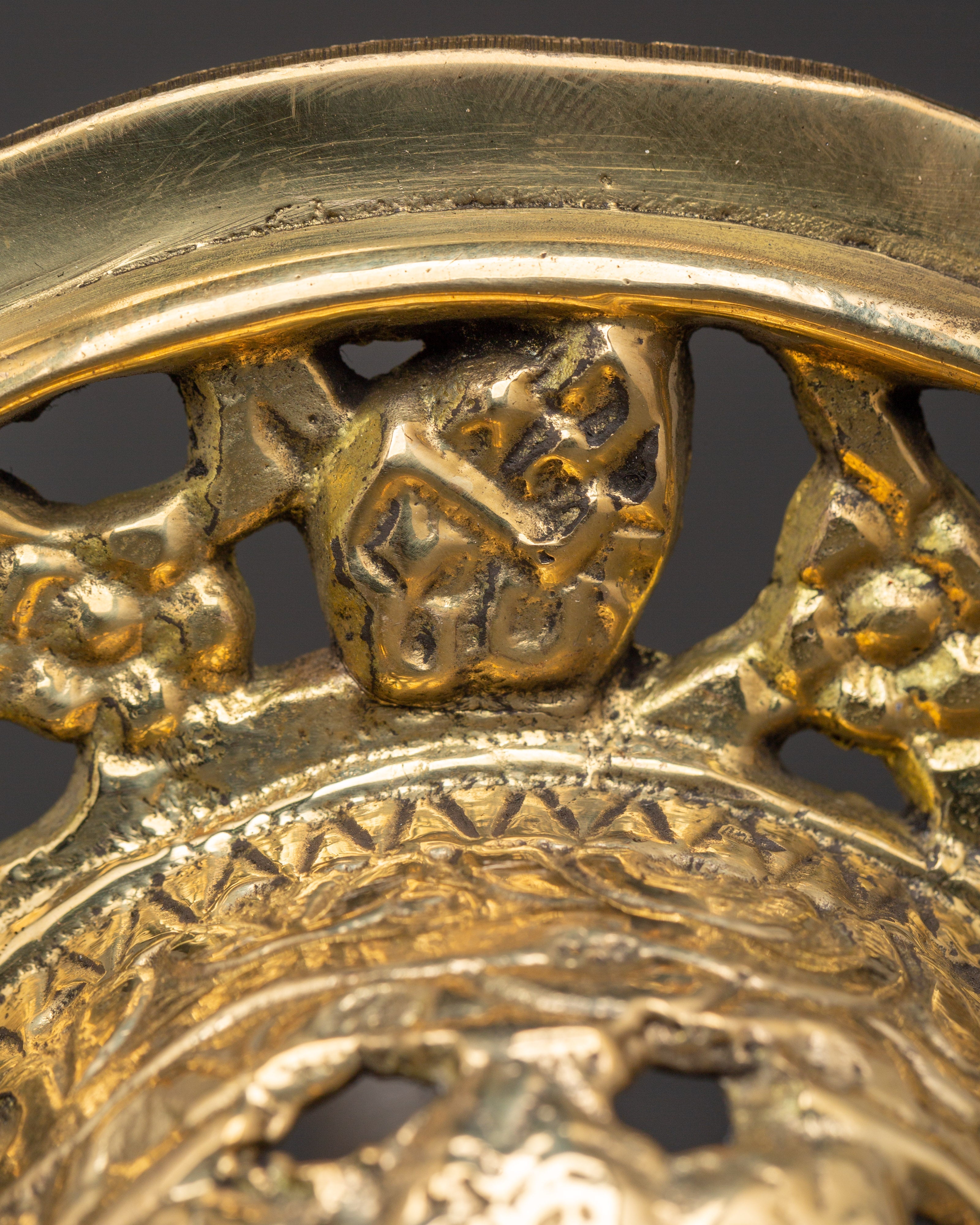 Tibetan Brass Door Knocker Set |  Himalayan-Style Decorative Knockers