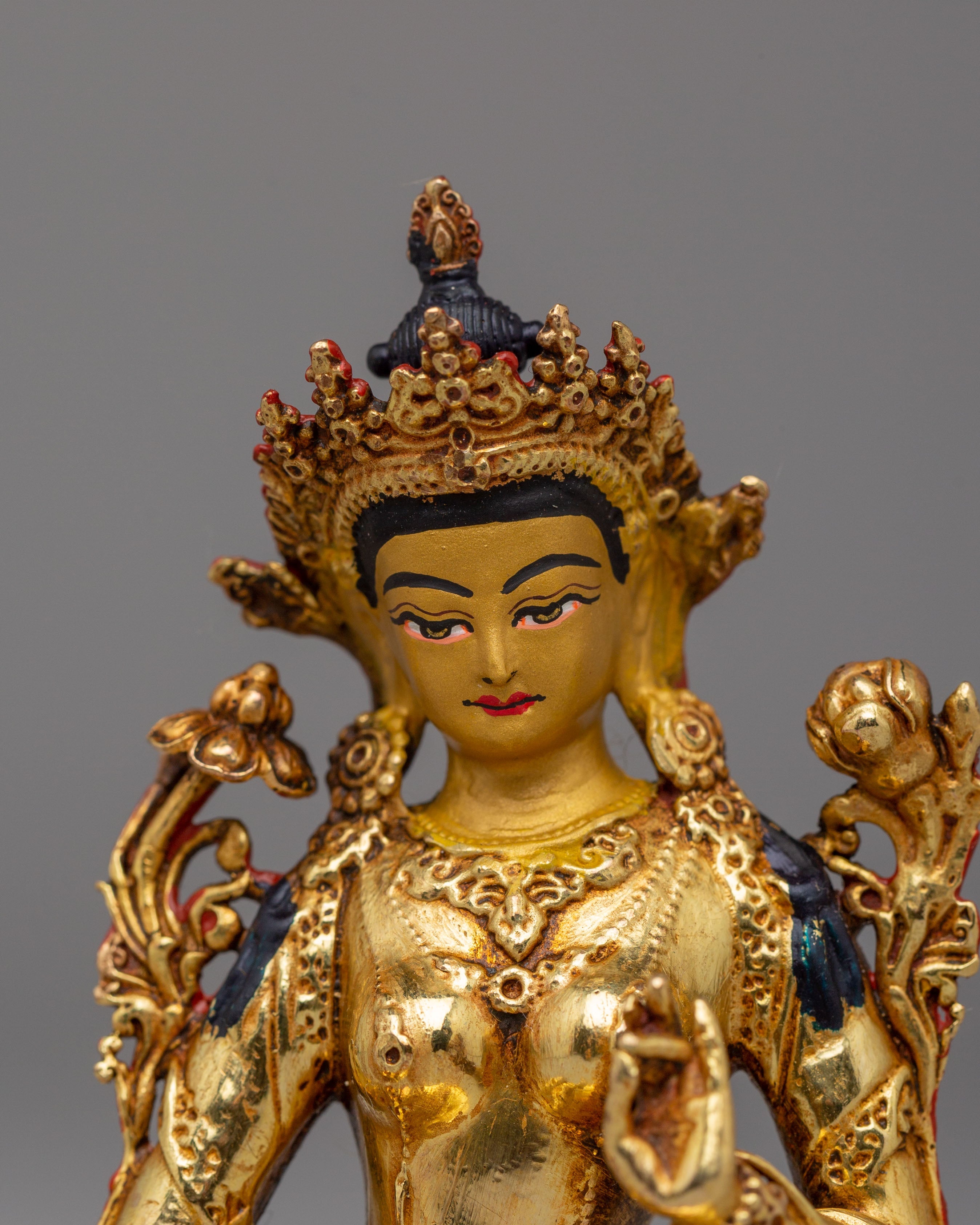Compassionate Green Tara Handmade Figurine for Decor