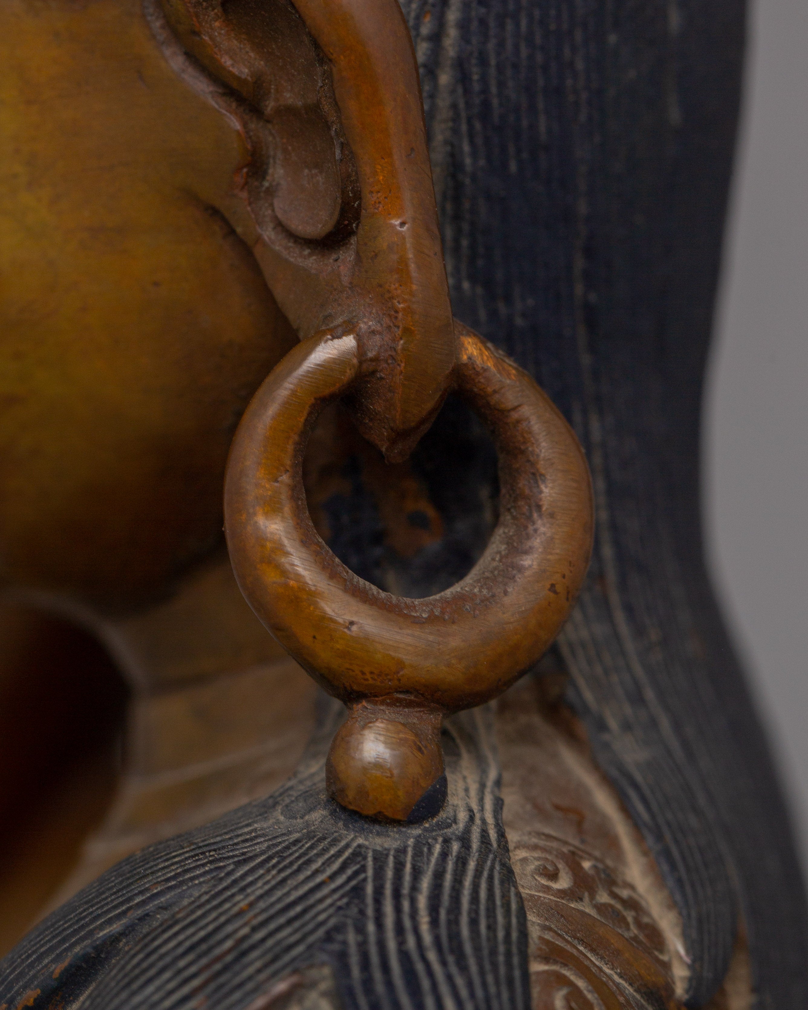 Oxidized Copper Classic Milarepa Statue | Traditional Buddhist Decor for Enlightenment and Serenity