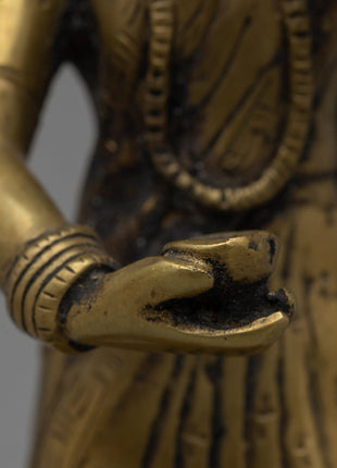 Elegant Handcrafted Newari Lady Offering Statue | Perfect for Altars or Spiritual Decor