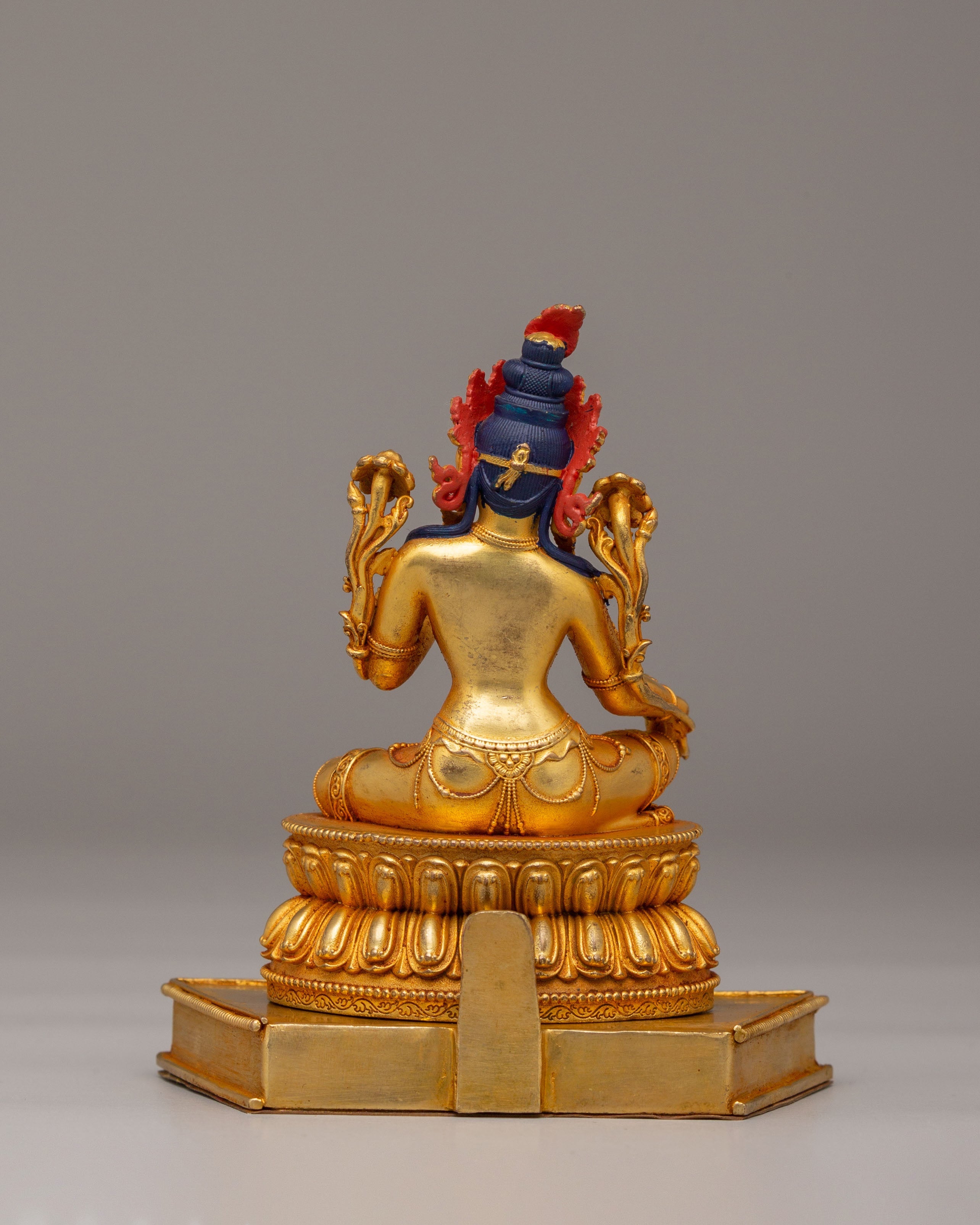 Spiritual Divine Green Tara Statue | Copper Body with 24K Gold Plating