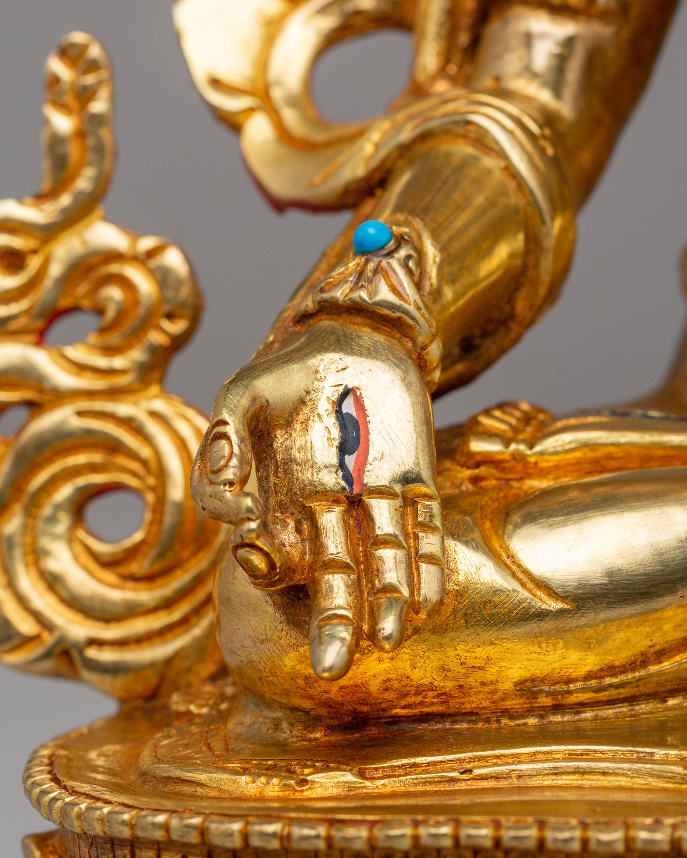 Tibetan Buddhist White Tara Statue |  24K Gold Plated Sita Tara Sculpture