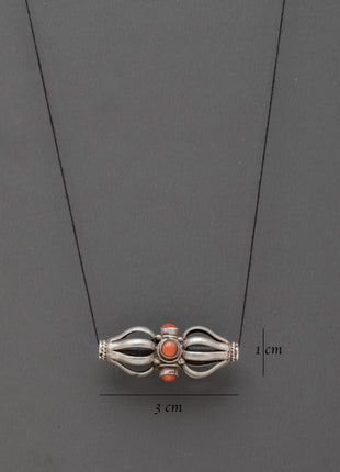 Tibetan Sterling Silver Vajra Amulet Locket | Handcrafted Pendant