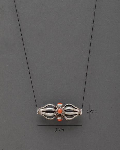 Tibetan Sterling Silver Vajra Amulet Locket | Handcrafted Pendant