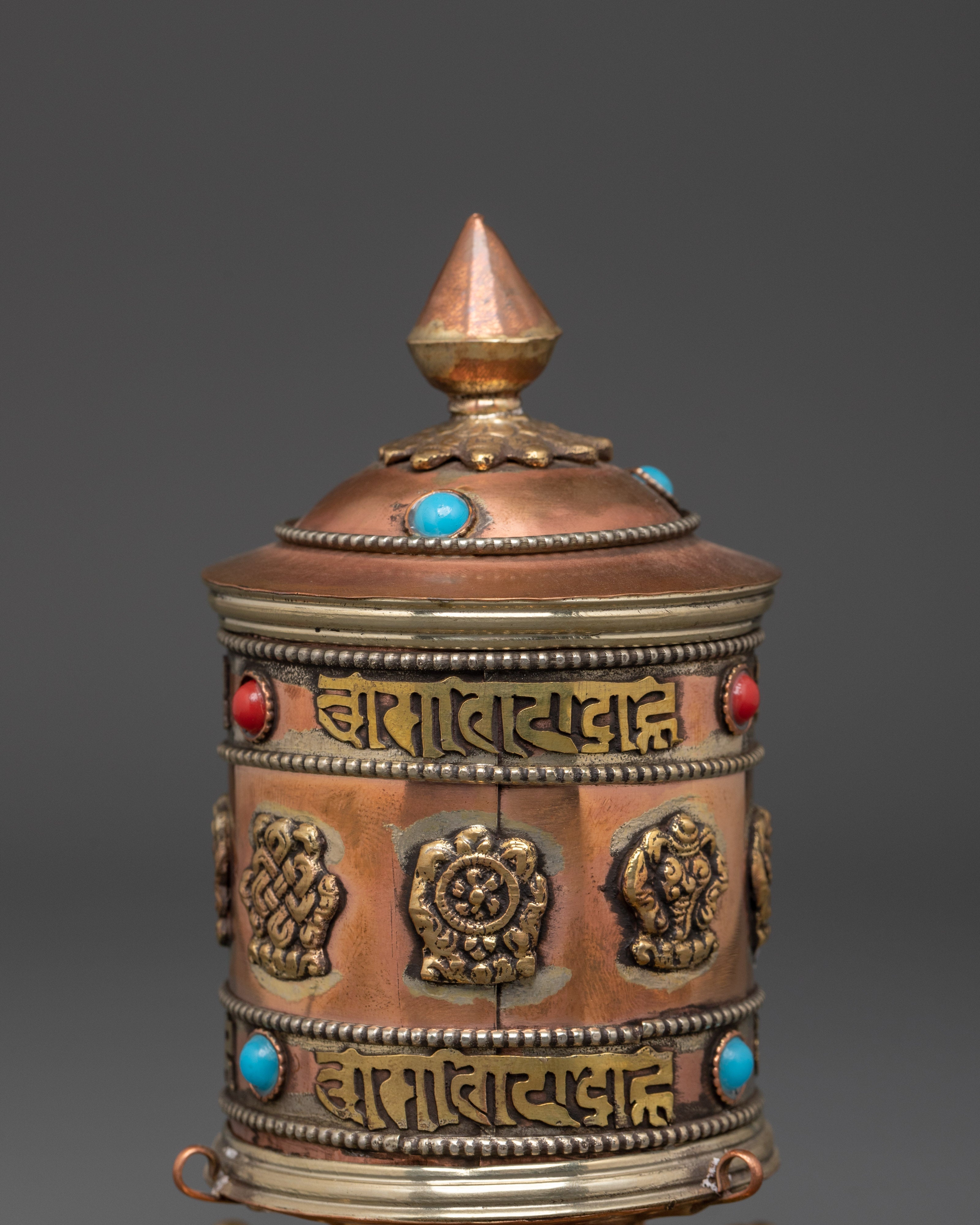 Handcrafted Brass Spiritual Prayer Wheel | Buddhist Meditation Artifact